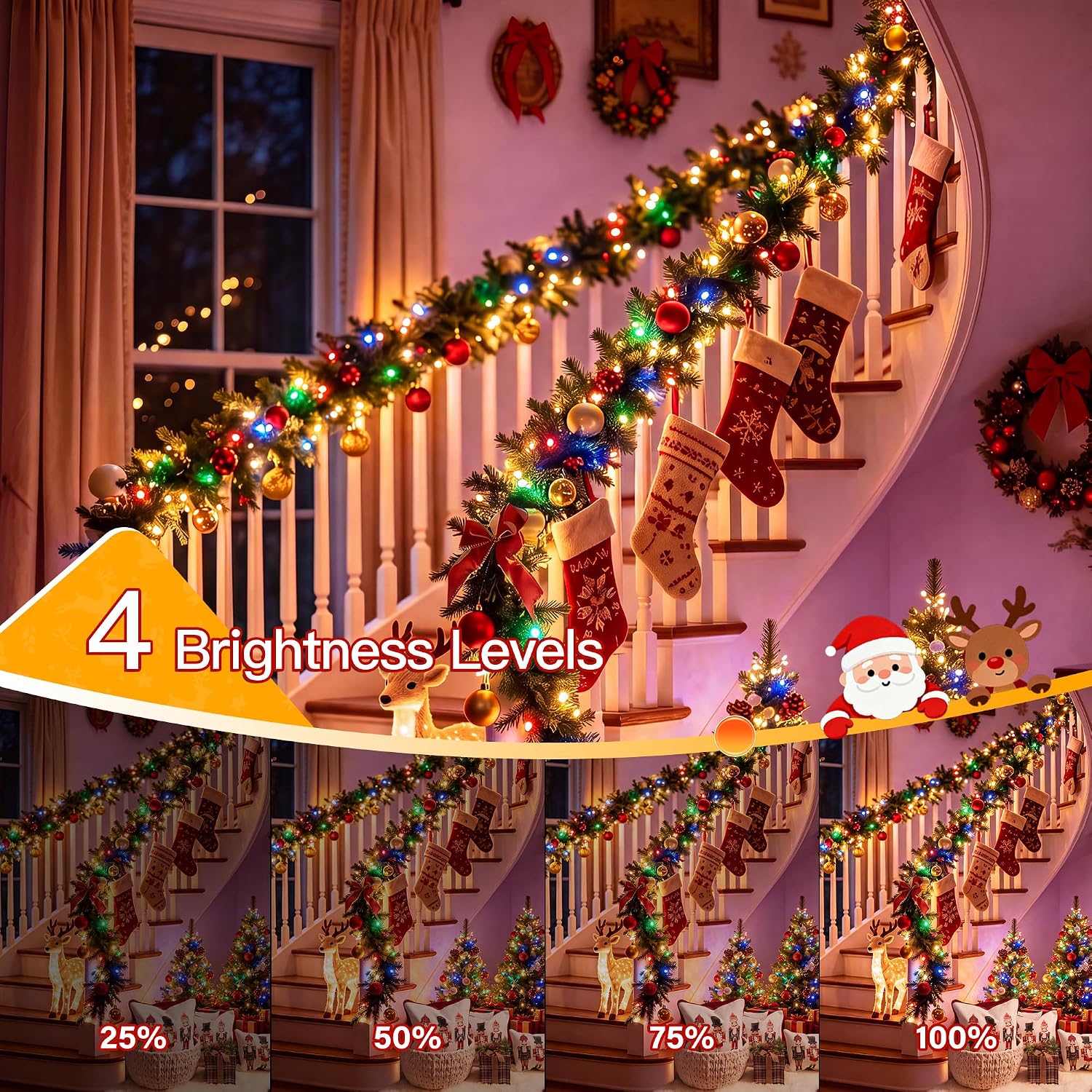 Thumbnail 4 de Ollny NYA1000C Christmas String Lights, 1,000 LEDs, 328 ft, Multicolour
