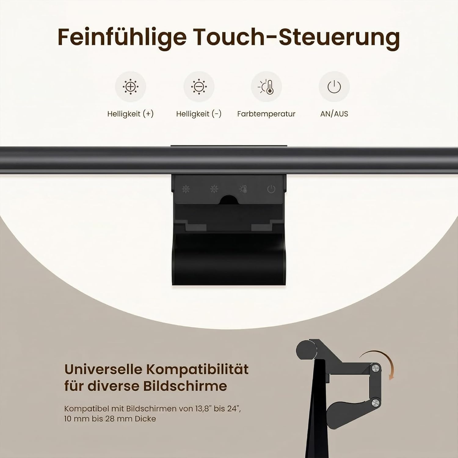 Detalle 2 de Yeelight Monitor Lampe LED mit Fernbedienung & Touch Control – 40 cm Lichtleiste für den Bildschirm