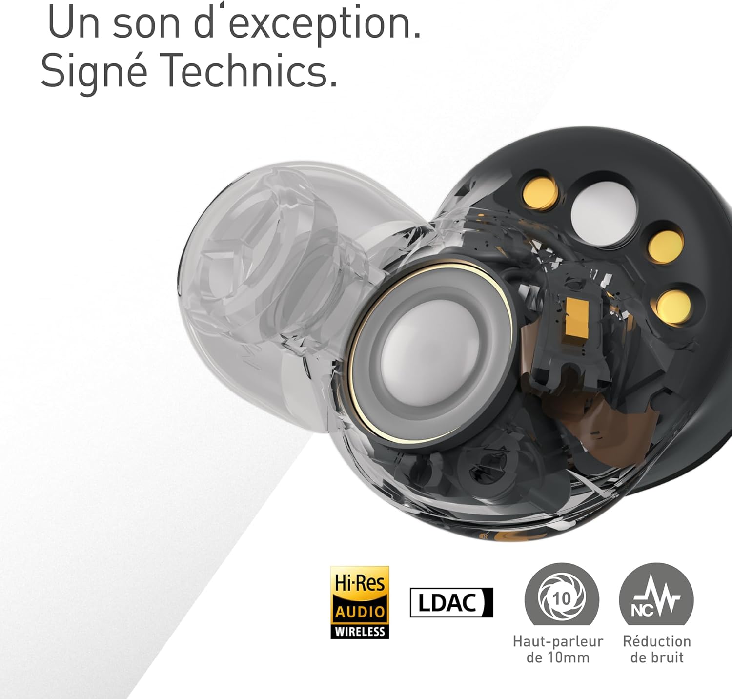 Thumbnail 4 de Technics EAH-AZ80E-A : Écouteurs sans Fil avec Suppression du Bruit et Connexion Multipoint