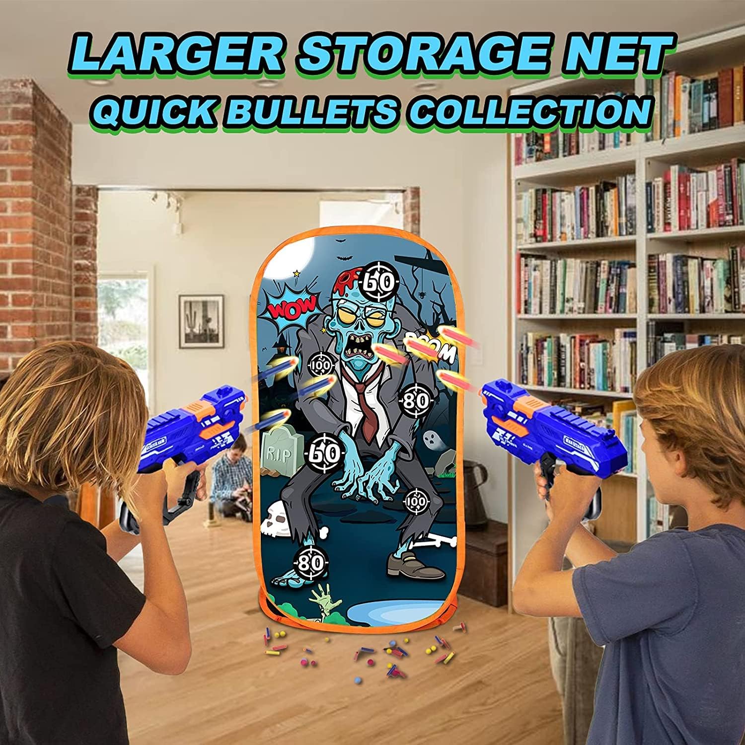 Thumbnail 2 de Quanquer Zombie Shooting Target with Net – Fun Target Practice Toy for Kids Aged 5+