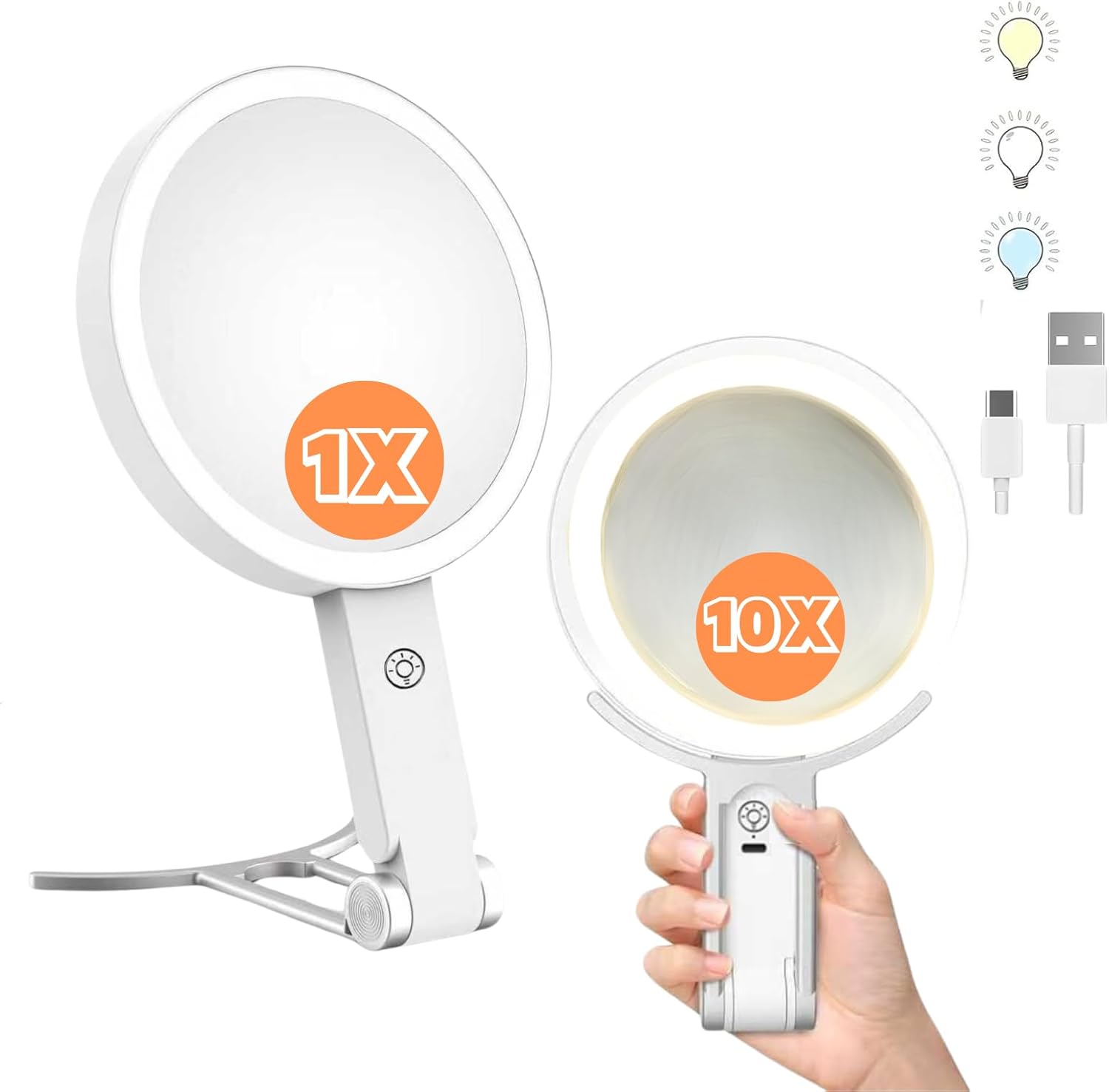 Detalle de SIXHANS LED makeup mirror, 10X magnification