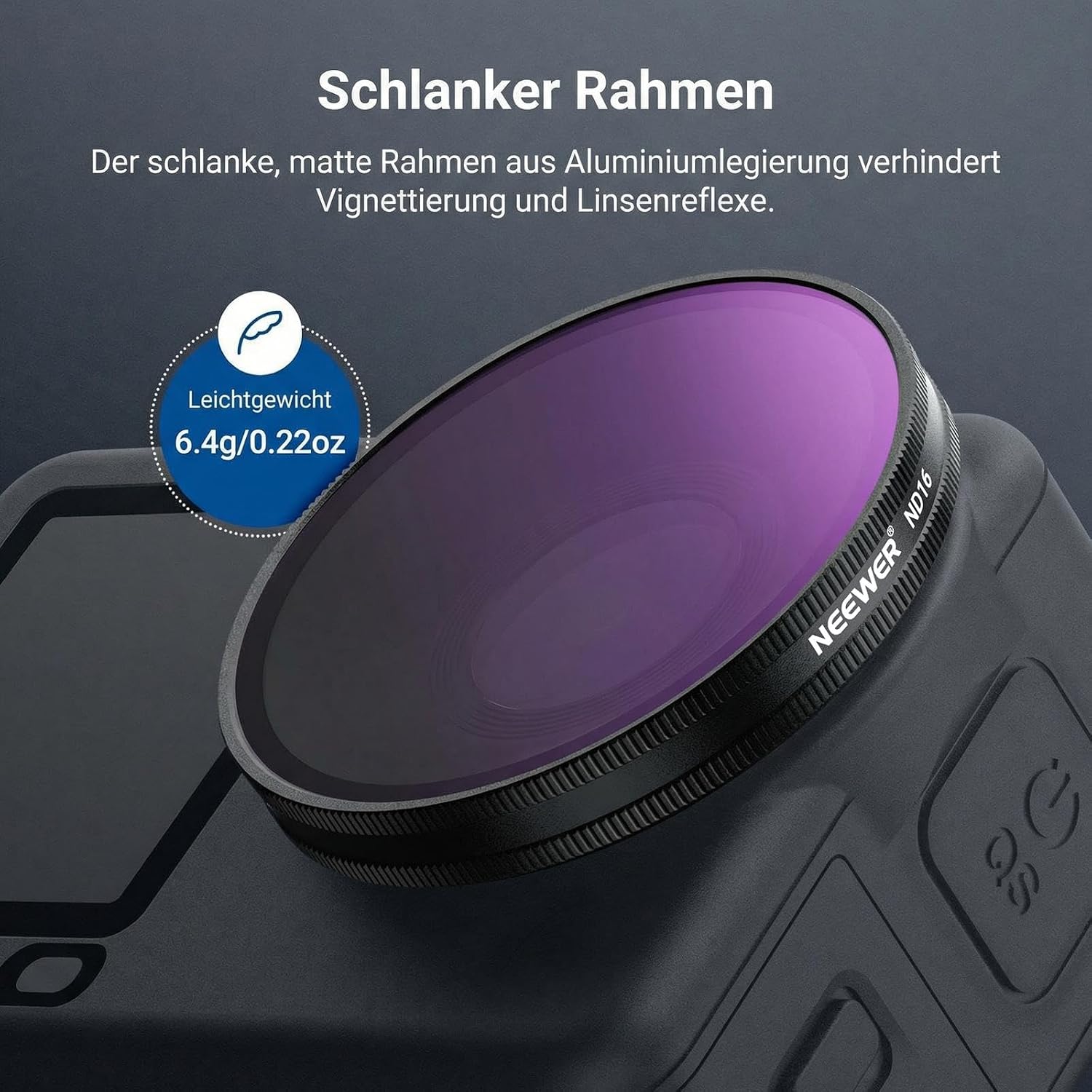Thumbnail 5 de NEEWER CPL + ND Filter Set für DJI Osmo Action 6 – ND8/16/32/64/256, verstellbarer Polarisator, mehrfach beschichtet