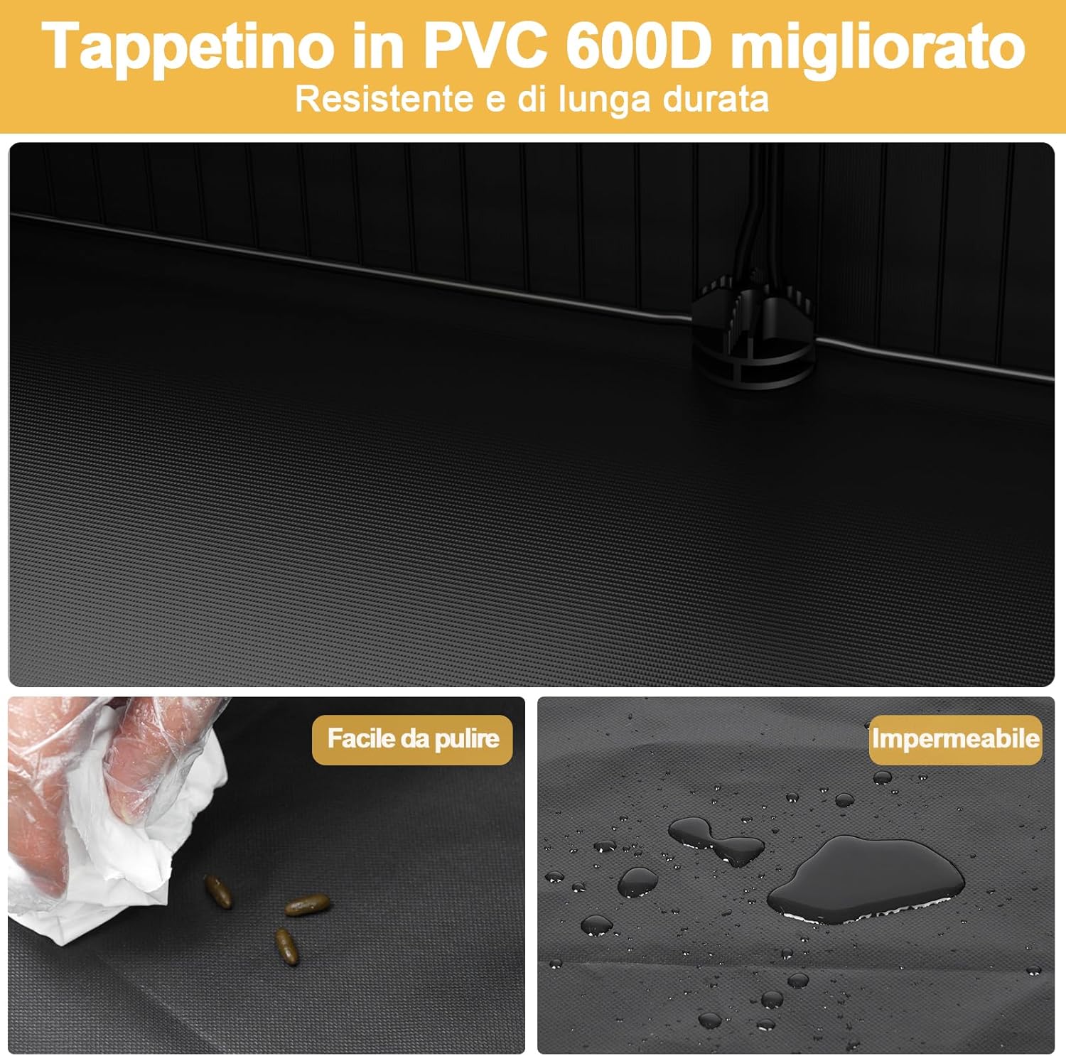 Detalle de Aystkniet gabbia in pannelli C&C per piccoli animali 122 x 60 x 40 cm con copertura e fondo impermeabile