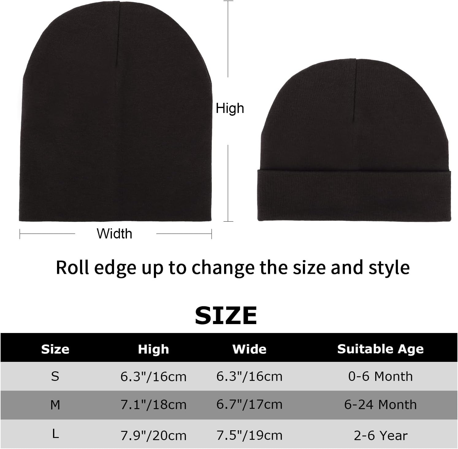 Thumbnail 4 de DRESHOW 6-Pack Baby Beanie Knit Hats for Newborn to Toddler