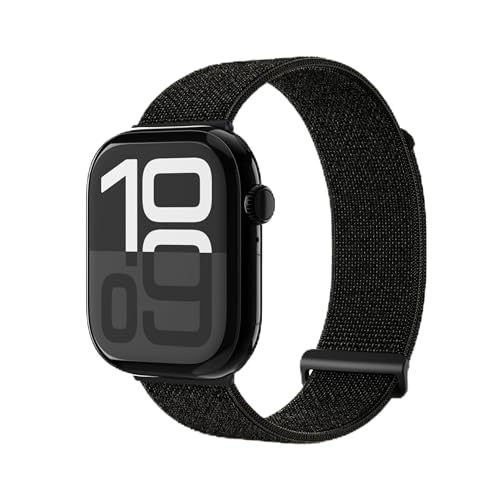 Detalle de VONMÄHLEN Fitness Loop 2 – Sportarmband 40/41/42 mm für Apple Watch, Schwarz