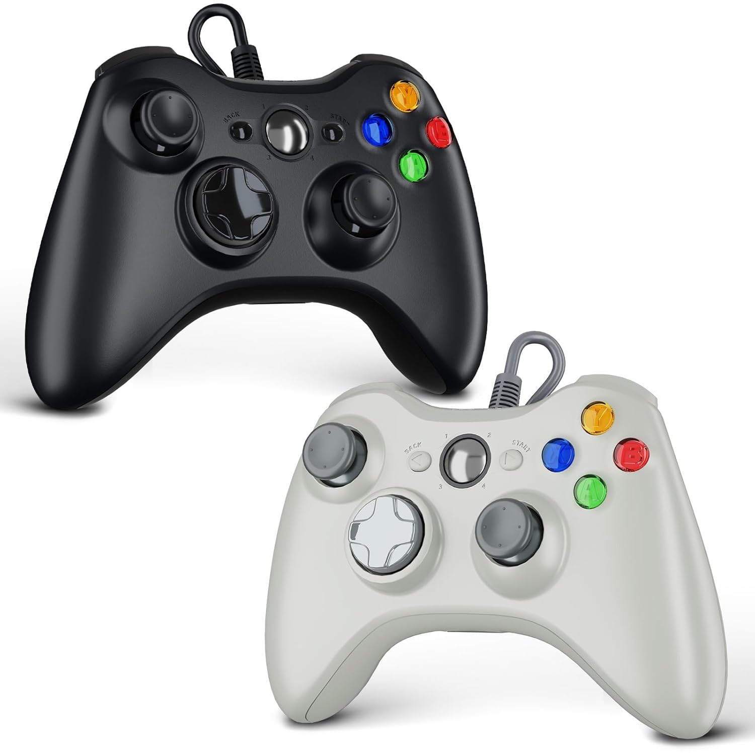Detalle de Zamia 2 Pack Wired Controller for Xbox 360 with Upgraded Joysticks and Dual Vibration