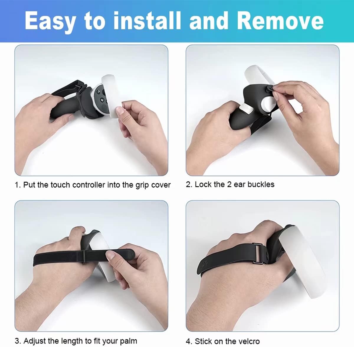 Detalle 2 de AMZDM Controller Grip for Oculus Quest 2, Non-Slip Pair