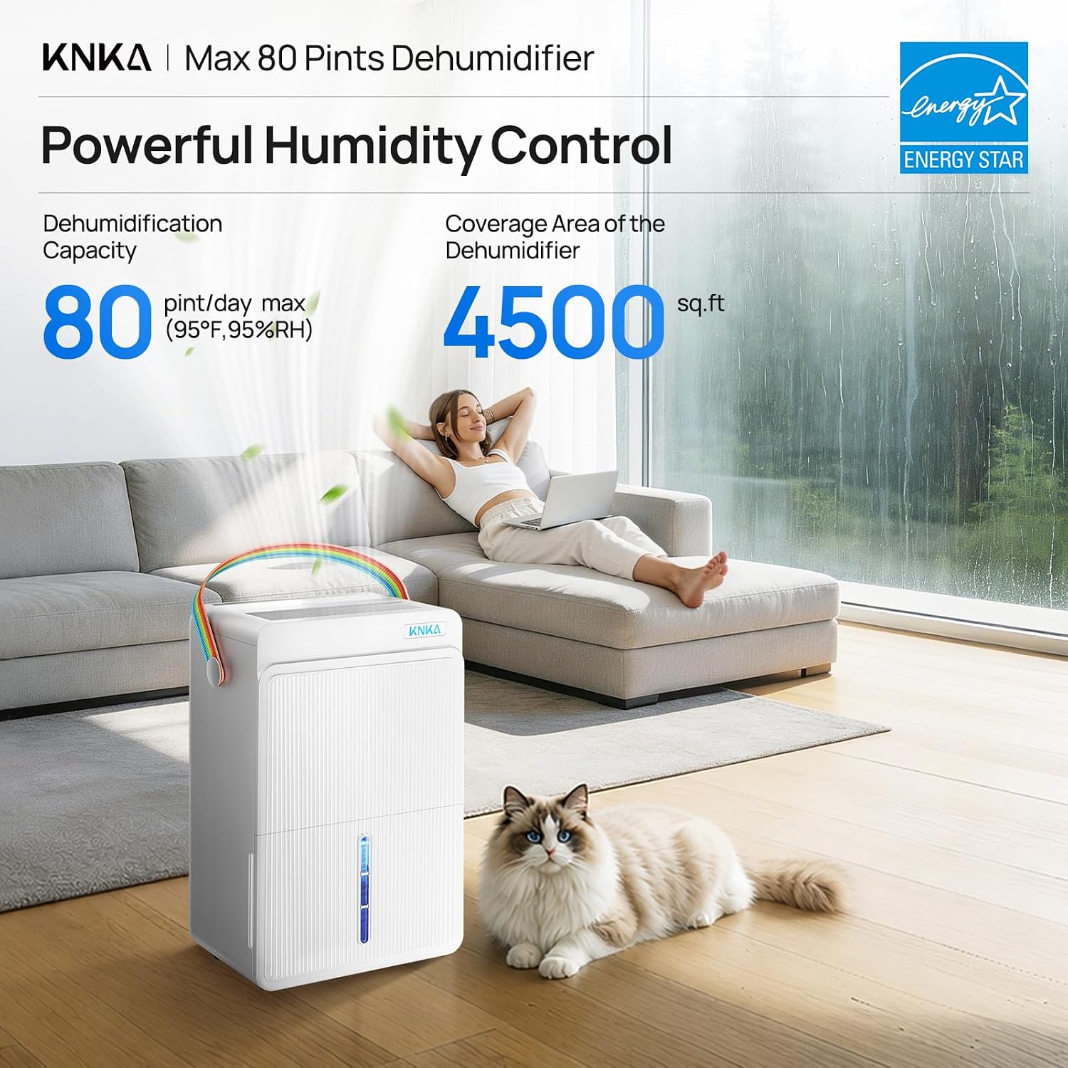 Thumbnail 1 de KNKA PD30MA-20 Dehumidifier, ENERGY STAR, 80 Pint/Day, 4,500 sq. ft.