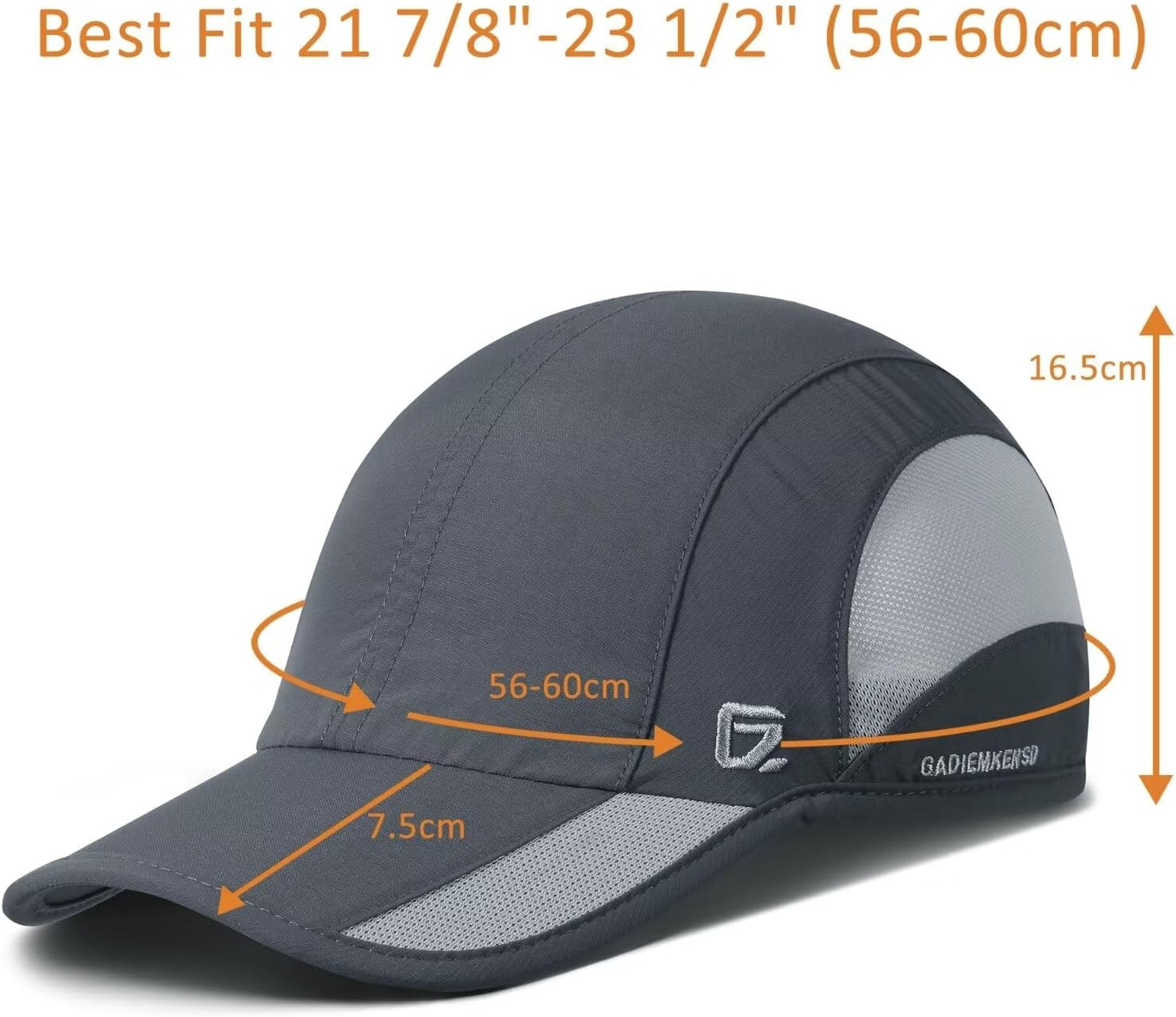 Thumbnail 5 de GADIEMKENSD Quick Dry Sports Hat UPF50+ Soft Outdoor Run Cap (56–60cm)