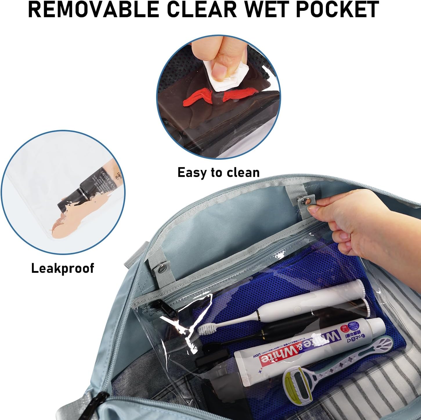 Thumbnail 3 de ECOHUB 30L Reisetasche Handgepäck (Grau) – faltbare Handgepäck-Tasche für Easyjet bis 45×36×20 cm
