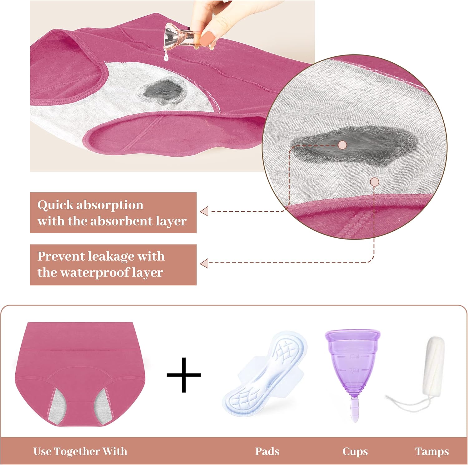 Thumbnail 4 de Walifrey Period Pants menstrual underwear multipack