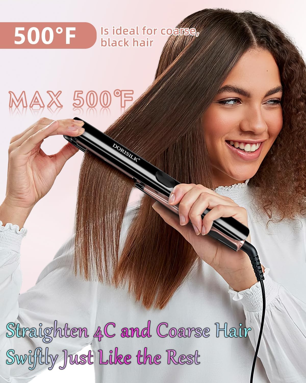 Detalle de DORISILK 500°F Hair Straightener 💇♀