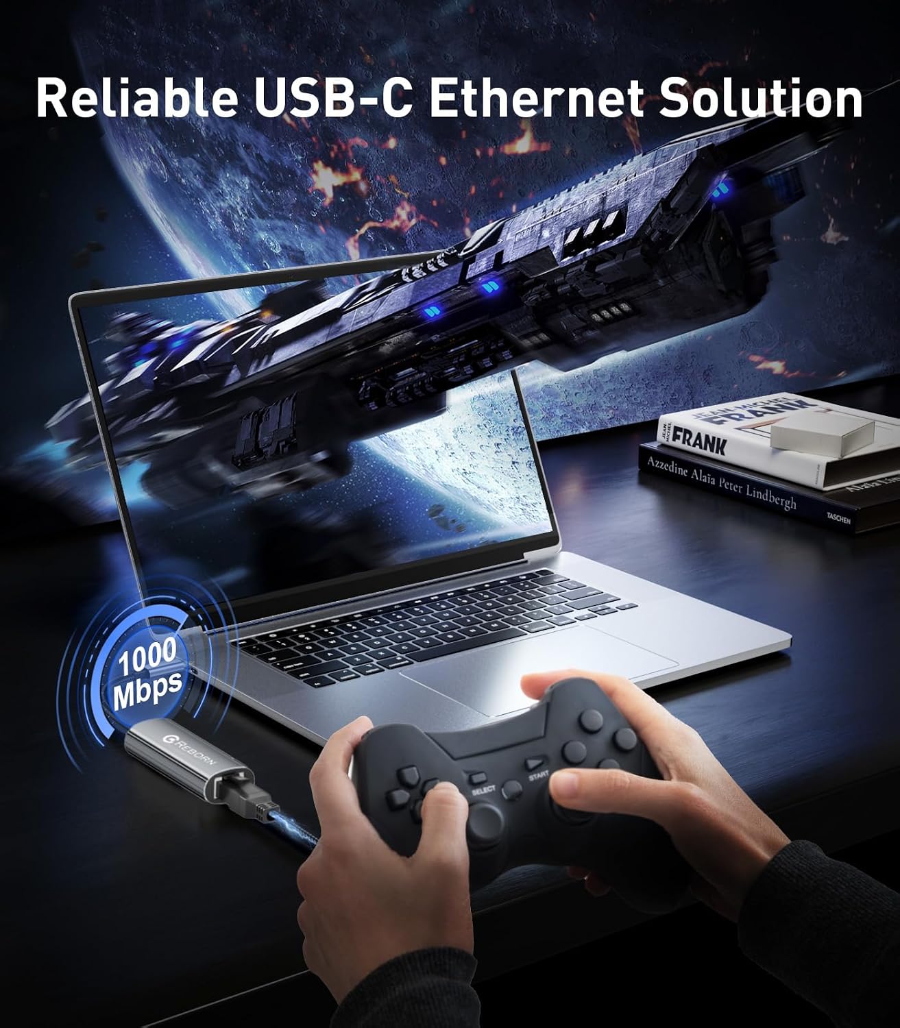 Thumbnail 4 de Reborn USB C to Ethernet Adapter 1000 Mbps