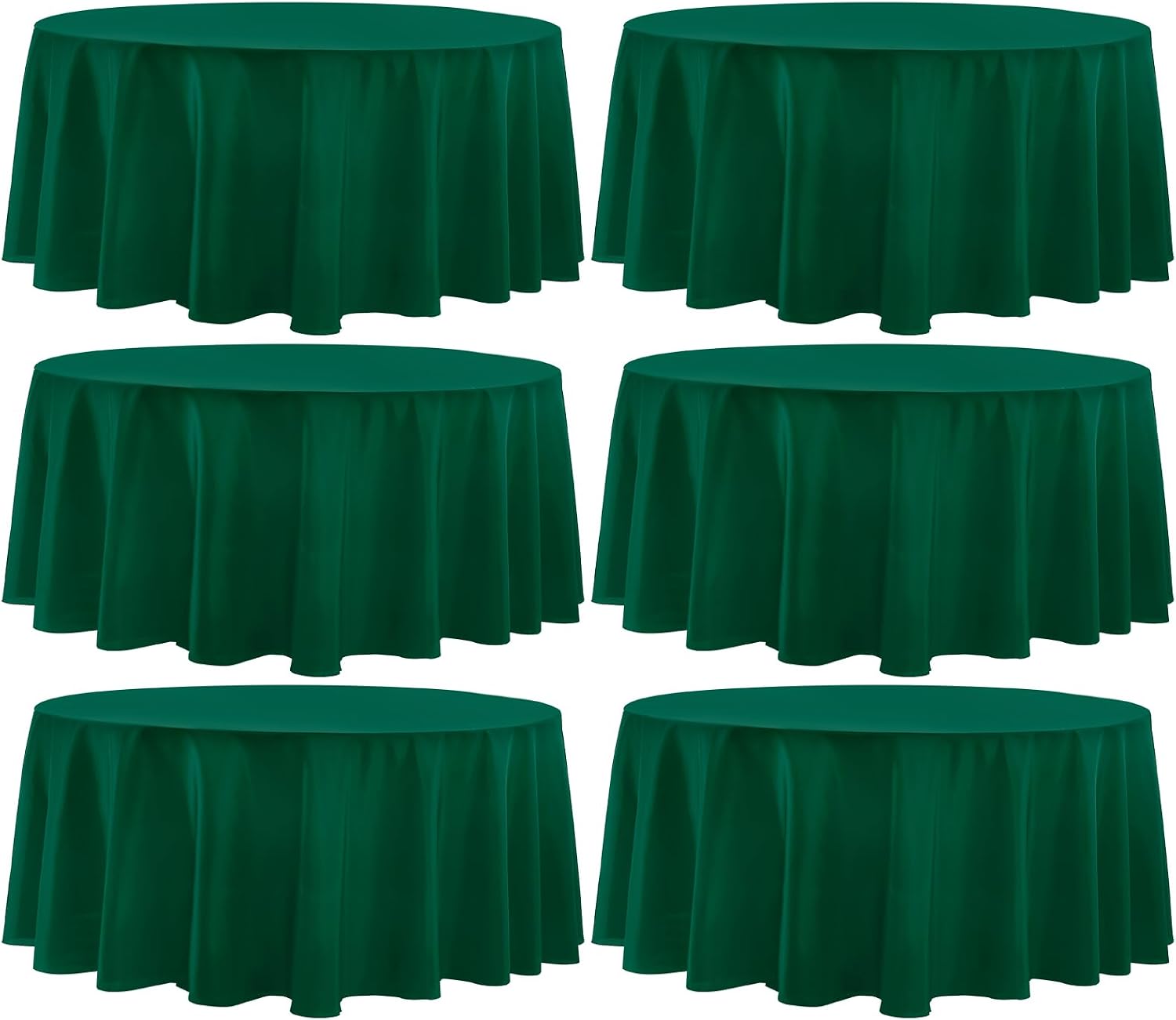 Detalle de Aocoz Round Tablecloth 120 Inch Dark Green