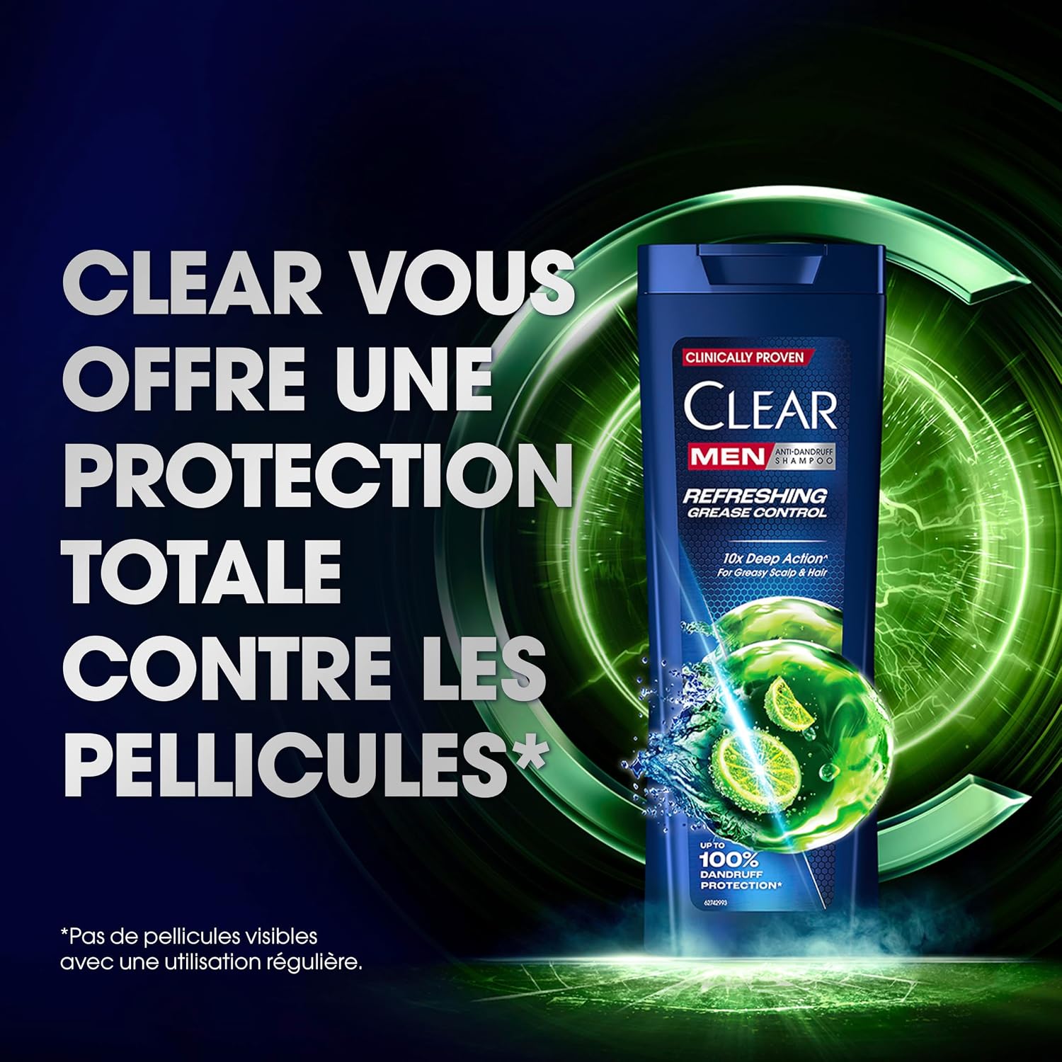 Detalle 2 de Clear Men Shampooing Antipelliculaire 3x225 ml