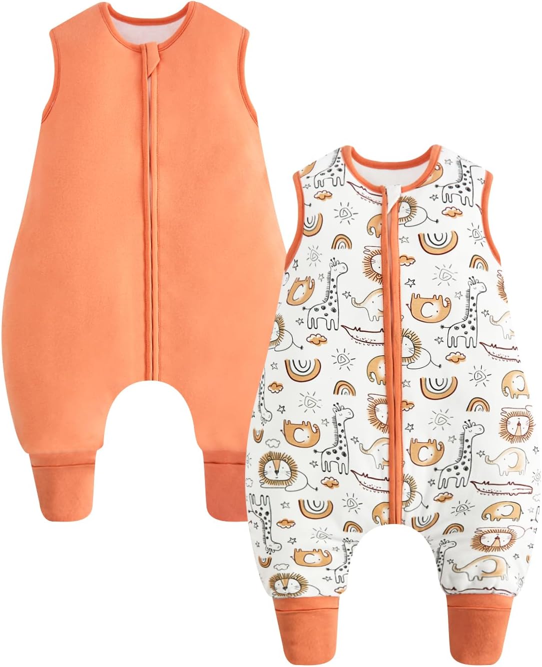 Detalle de WYTbaby 2 Pack Sleeping Bag with Legs (0.5–1.5 Tog) – 100% Cotton Baby Sleep Sack