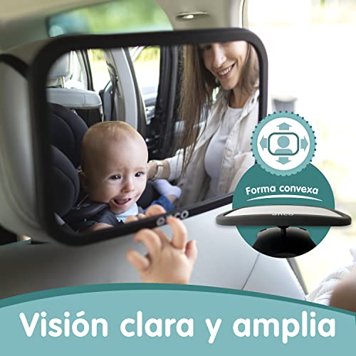 Thumbnail 2 de Onco Espejo Coche Bebé Asiento Trasero: 360° de visión, irrompible