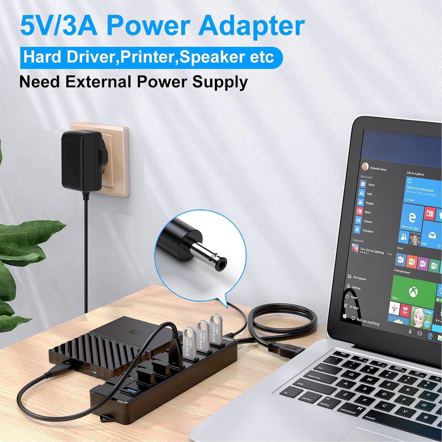 Thumbnail 2 de VEMONT 7-Port USB 3.0 Hub