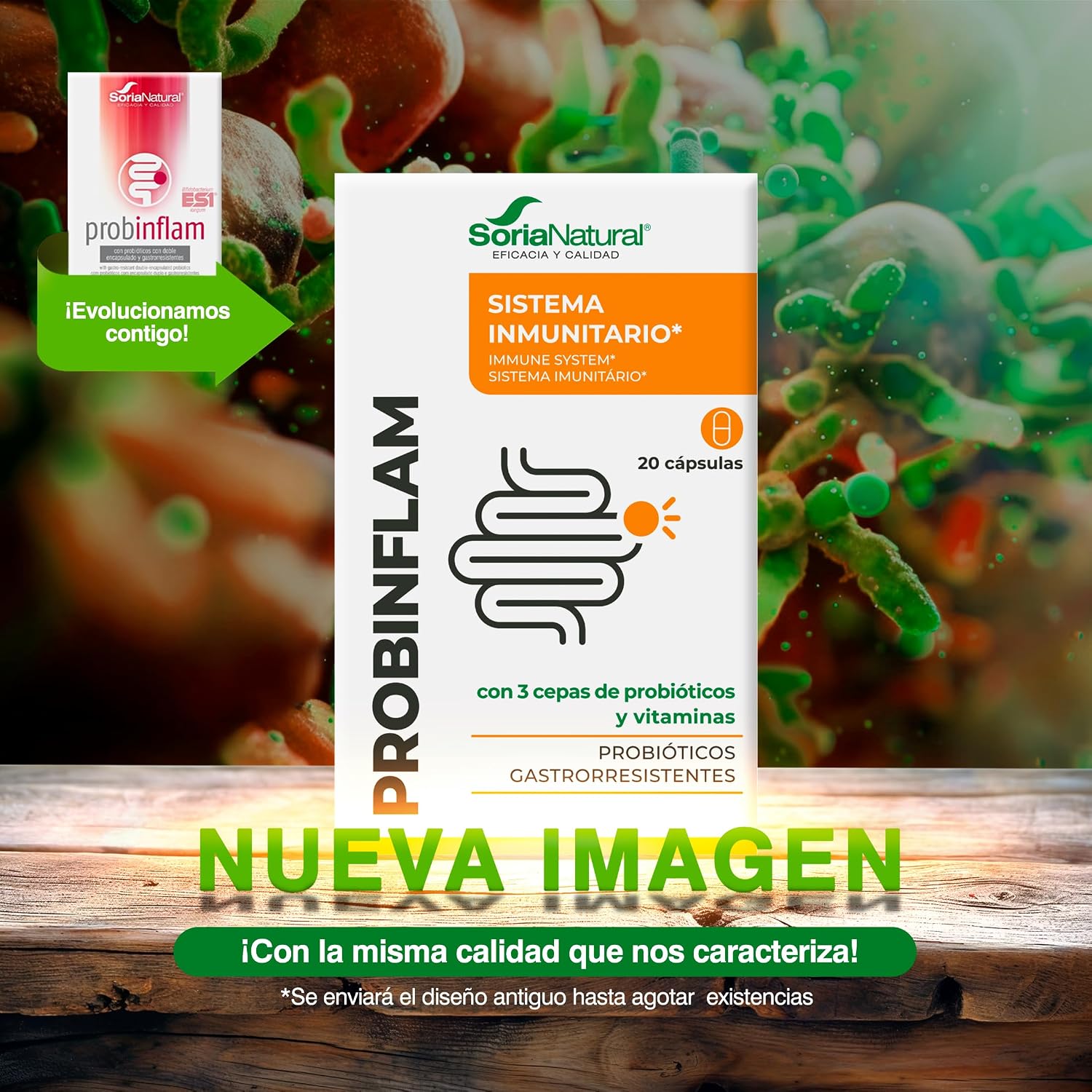 Detalle 2 de Soria Natural Probinflam 20 cápsulas 450mg