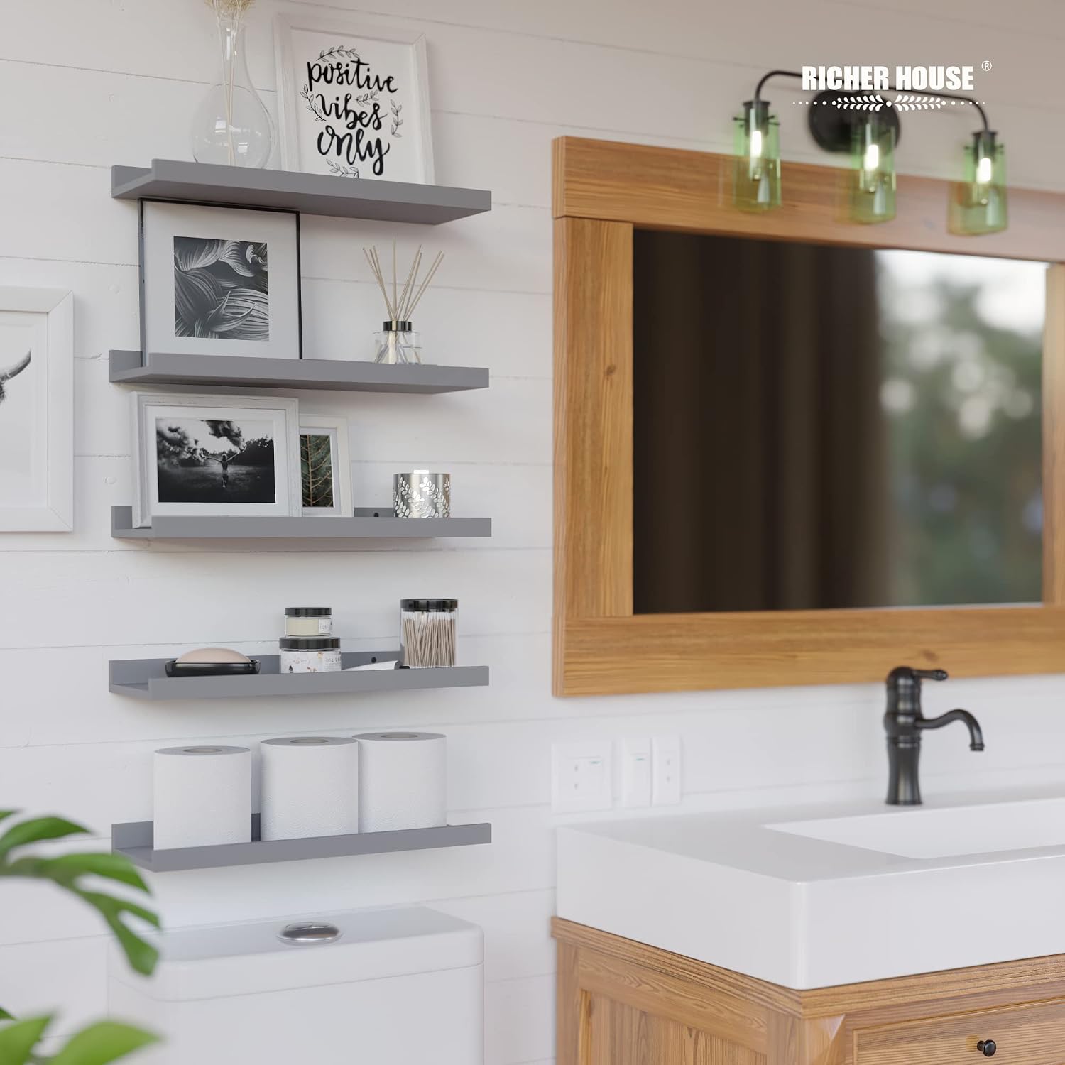 Detalle 2 de RICHER HOUSE Floating Shelves, 15.75-Inch