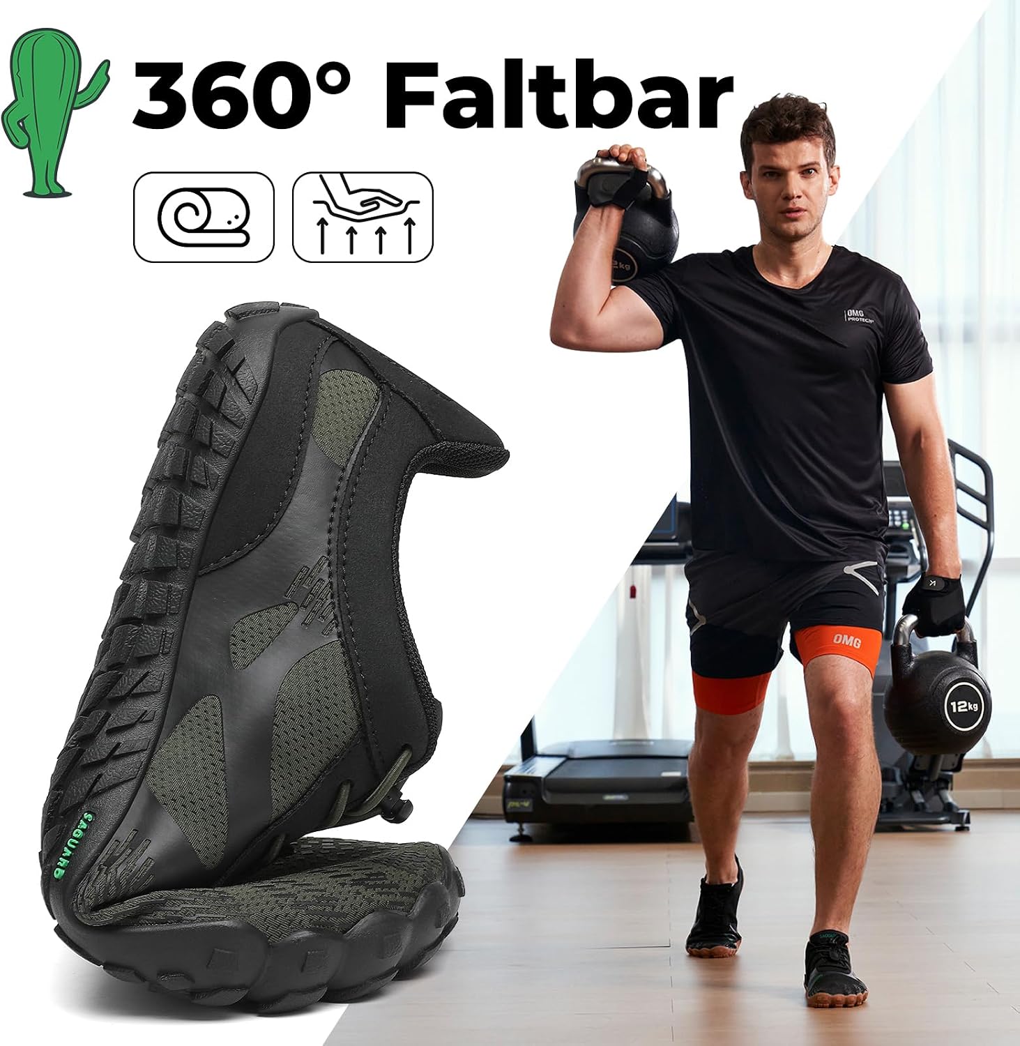 Detalle 2 de SAGUARO Barfußschuhe Zero-Drop Outdoor für Gr. 36-48