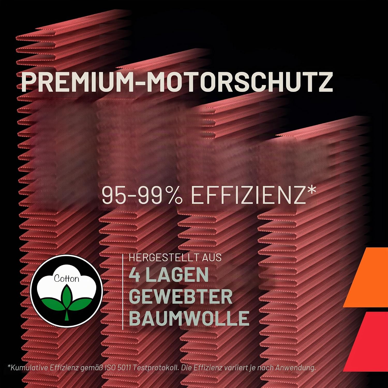 Detalle de K&N YA-1006 Motorrad Luftfilter – Tausch-Luftfilter, Rot