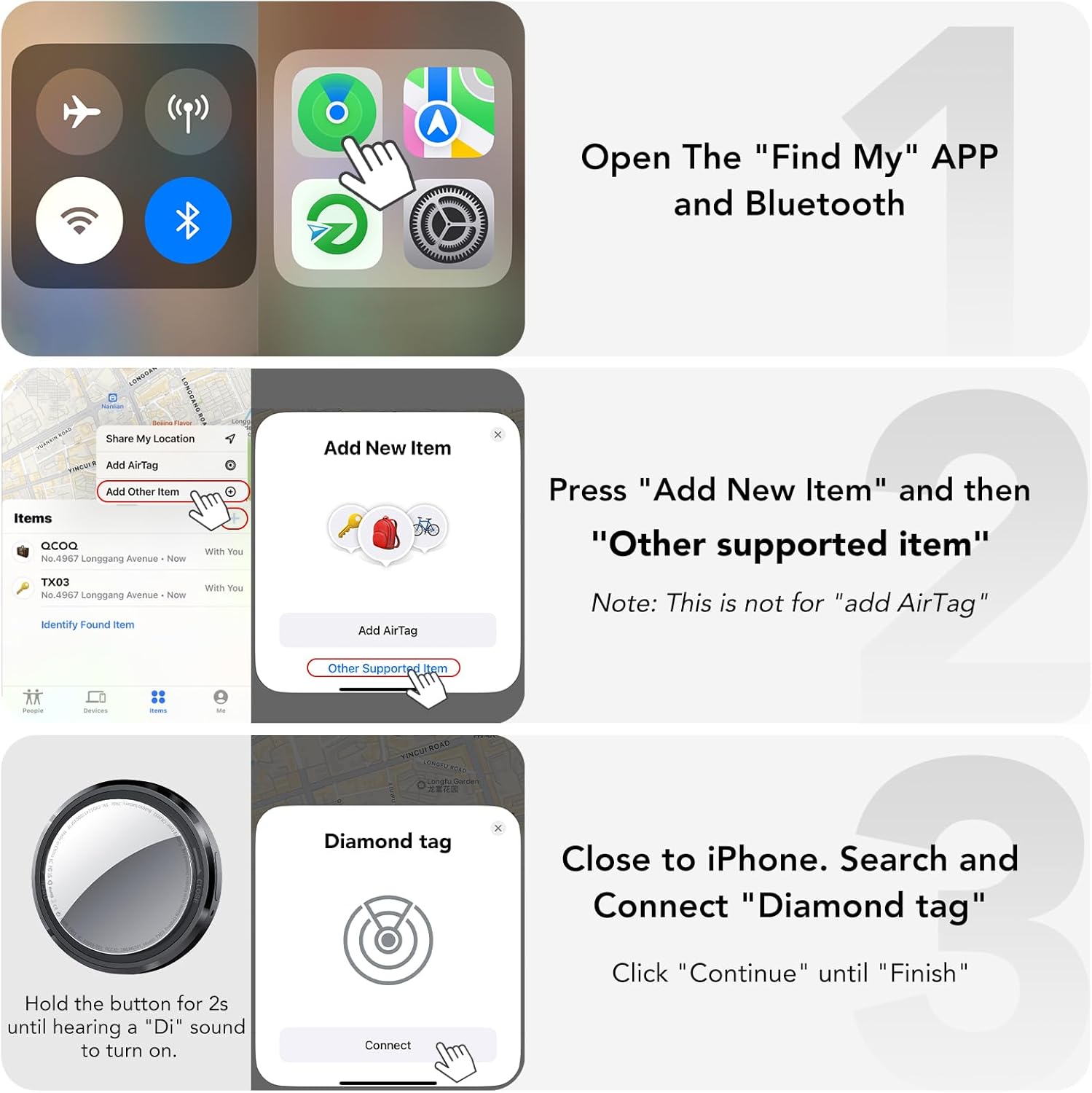 Thumbnail 6 de Air Traceur Tag Lot de 4 – Localisateurs Bluetooth compatibles Apple Find My (iOS uniquement)