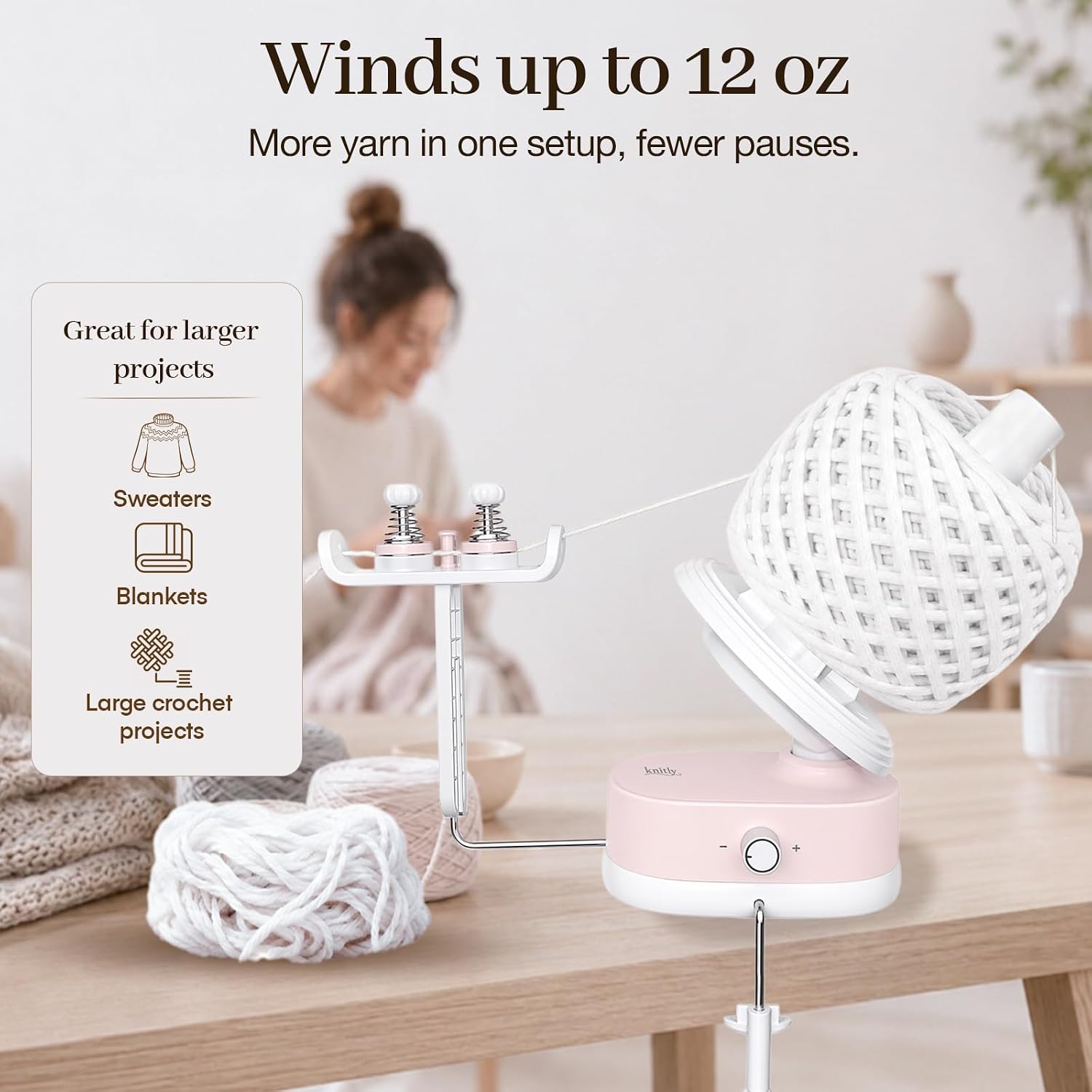 Thumbnail 5 de Knitly Electric Yarn Winder, 12 oz