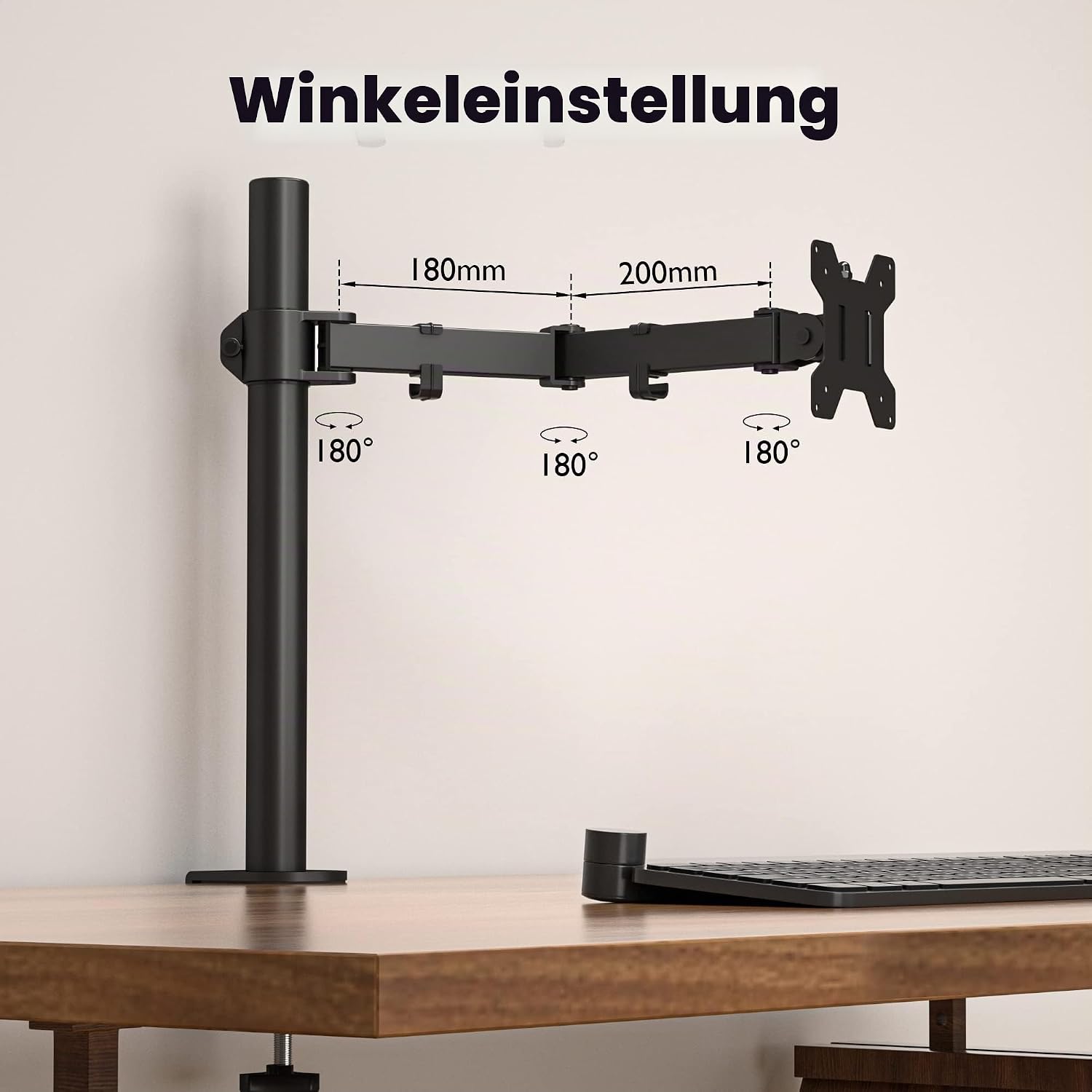 Detalle 1 de BONTEC Monitorhalterung 13â32 Zoll, VESA 75/100, Schwarz đ„