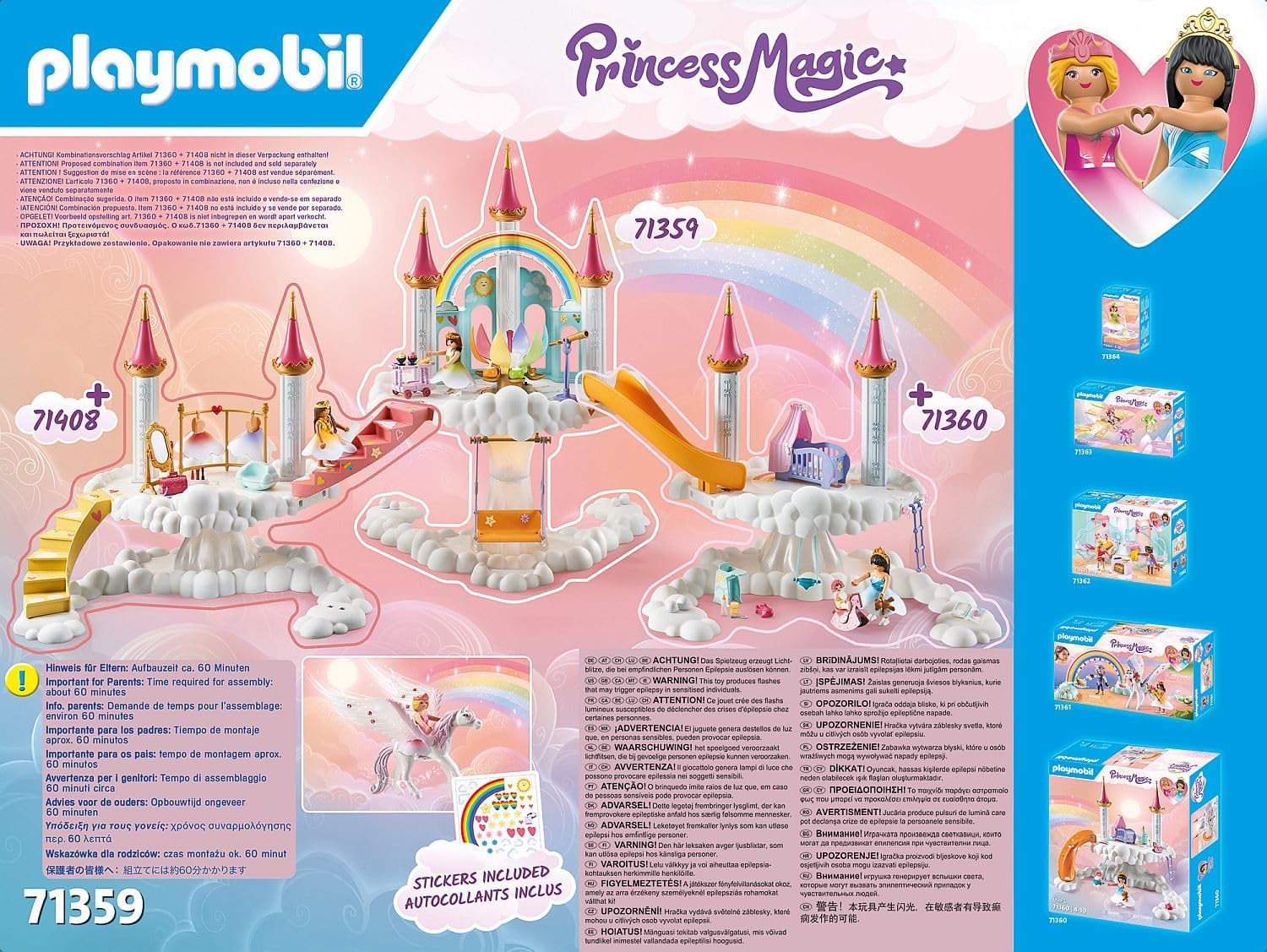 Detalle de PLAYMOBIL Princess Magic 71359 Himmlisches Regenbogen-Schloss – magische Wolkenwelt ab 4 Jahren