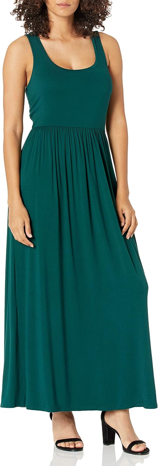 Detalle de Amazon Essentials Damen Tailliertes Maxi-Kleid (Übergröße) – Viskose-Stretch Jersey