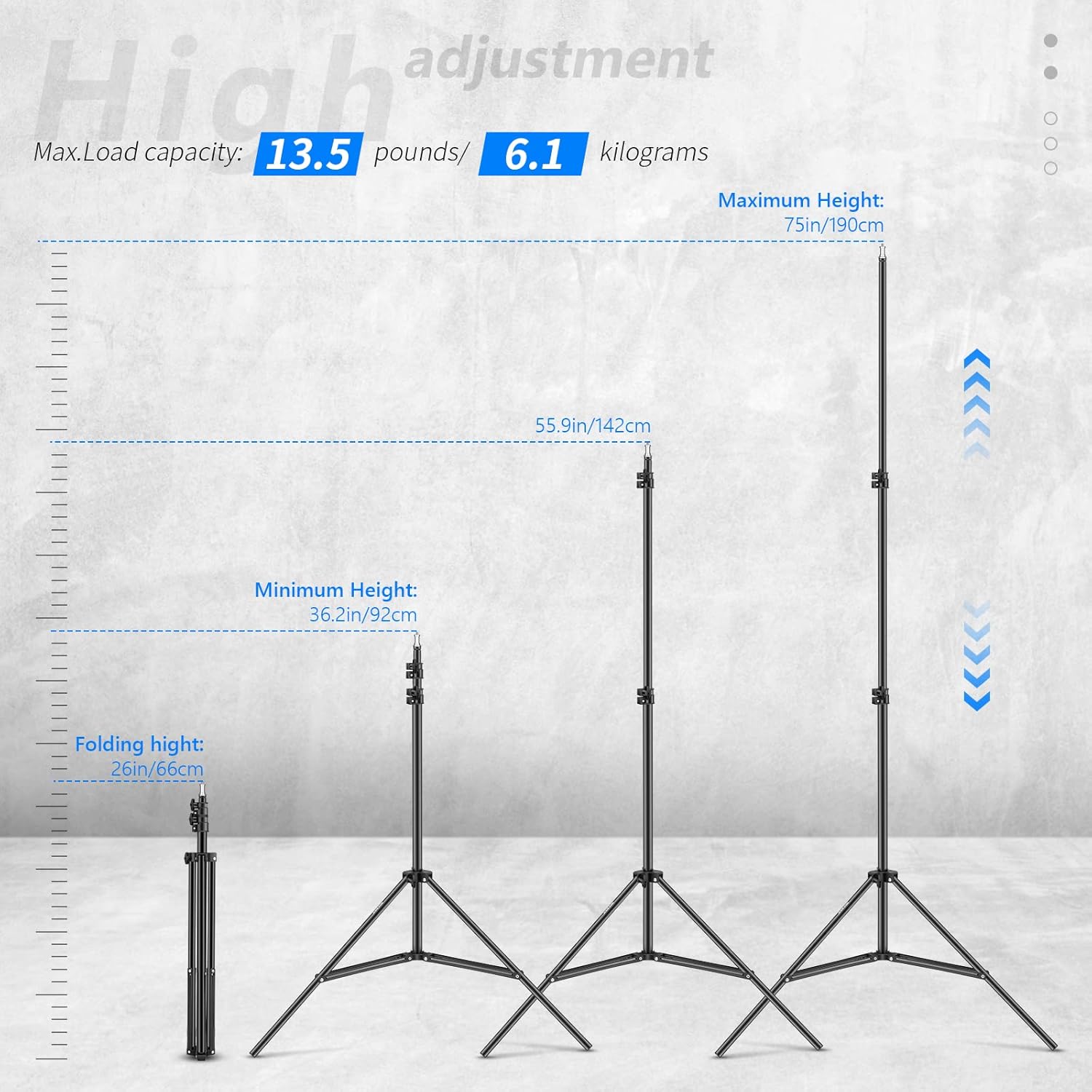 Thumbnail 1 de Neewer Aluminium-Stativständer 190 cm für Studio-Kits (schwarz, 2er-Pack)