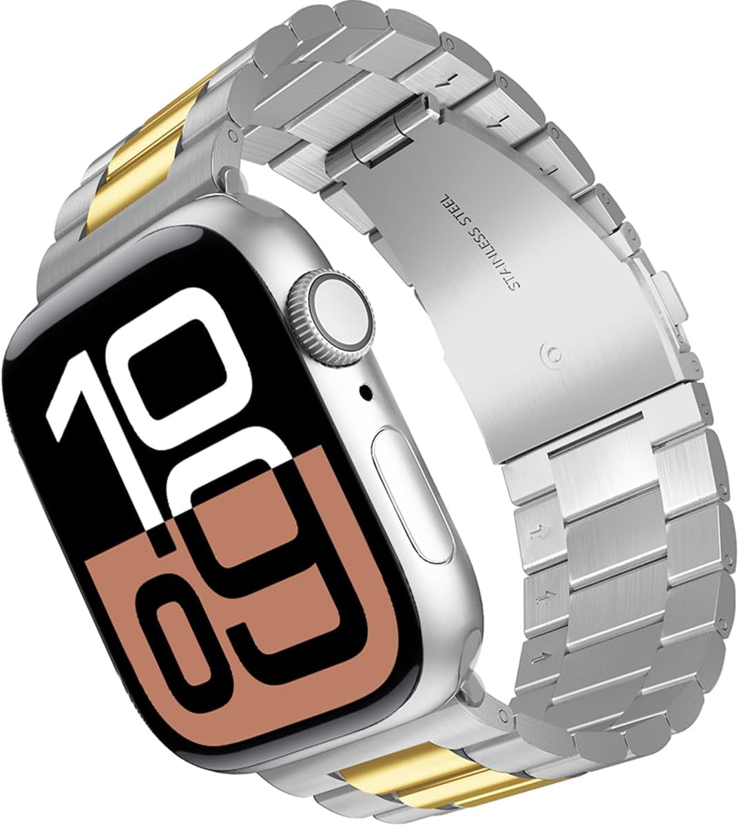 Detalle de ARTCHE stainless steel Apple Watch strap