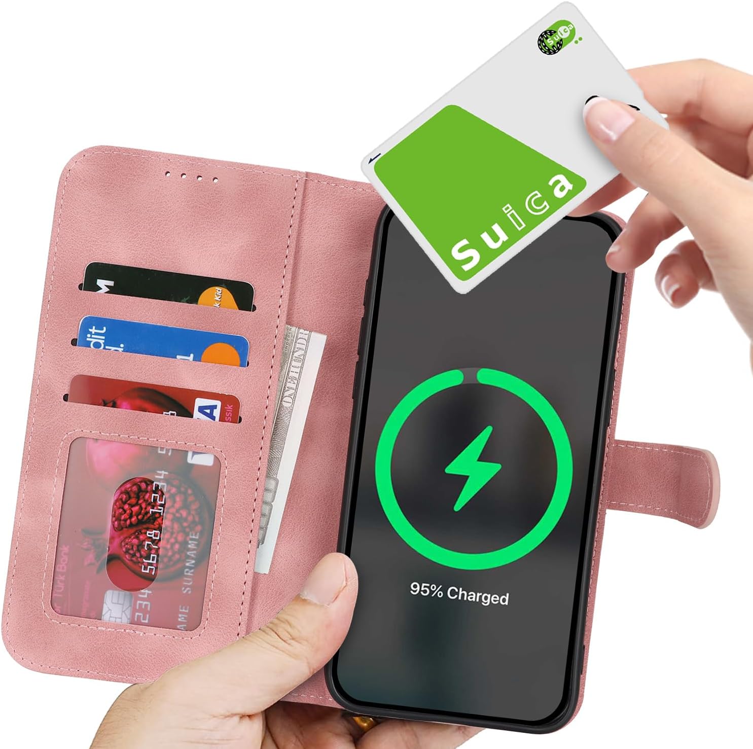 Thumbnail 1 de Zouzt Case for iPhone 15 Plus / 14 Plus (6.7) – Magnetic PU Leather Wallet with Kickstand