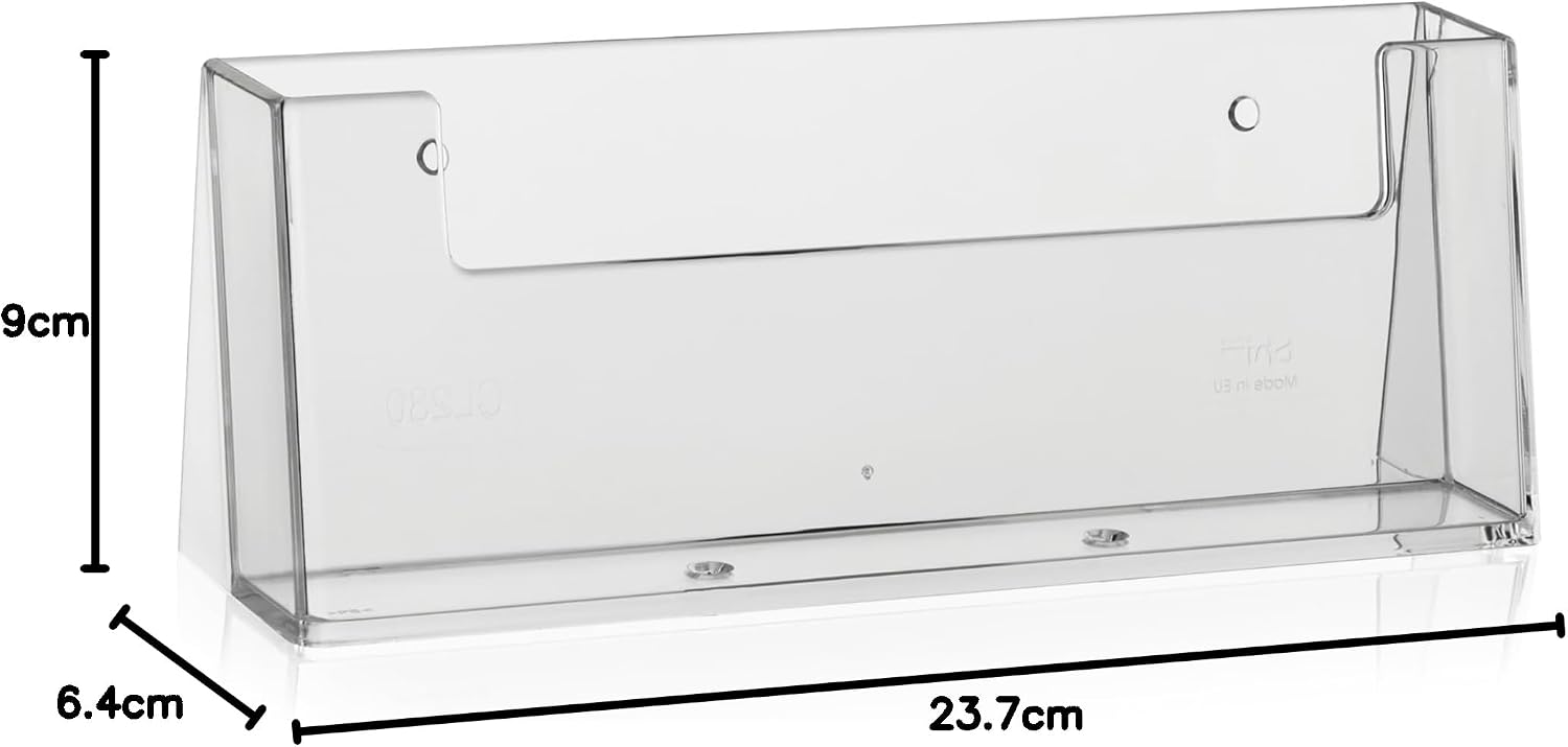 Detalle 1 de Taymar CL230 DIN-lang brochurehouder, liggend en transparant polystyreen