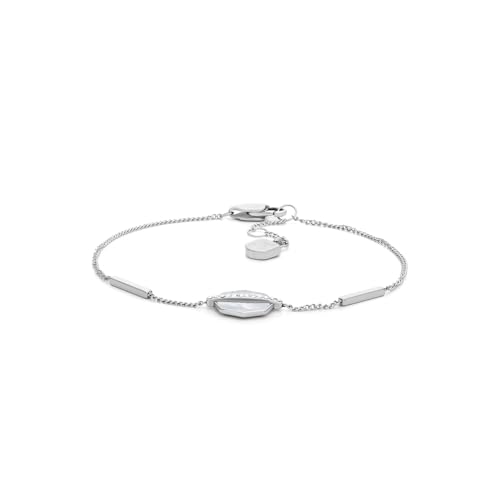 Detalle de Fossil: Pulsera de cadena fina en acero inoxidable con cierre de langosta para mujer