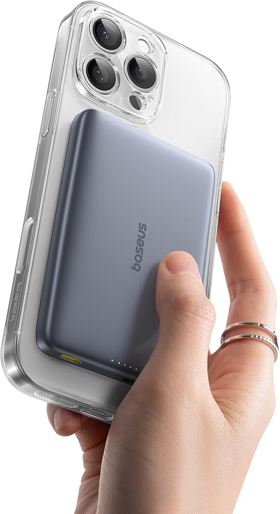 Detalle de Baseus Picogo AM41 Power Bank 10000mAh, Carga Inalámbrica ⚡