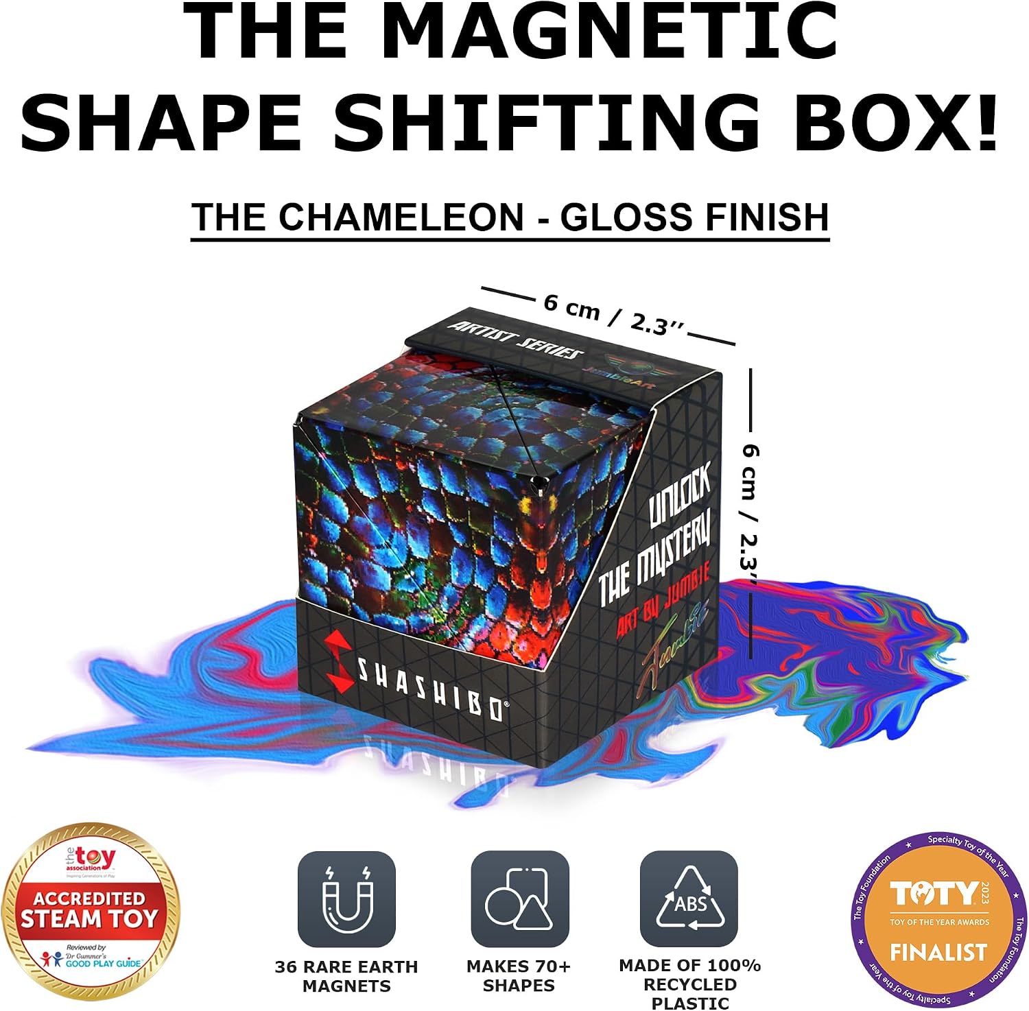 Detalle de Shashibo Shape Shifting Box (The Chameleon) magnetic puzzle cube that transforms into 100+ shapes