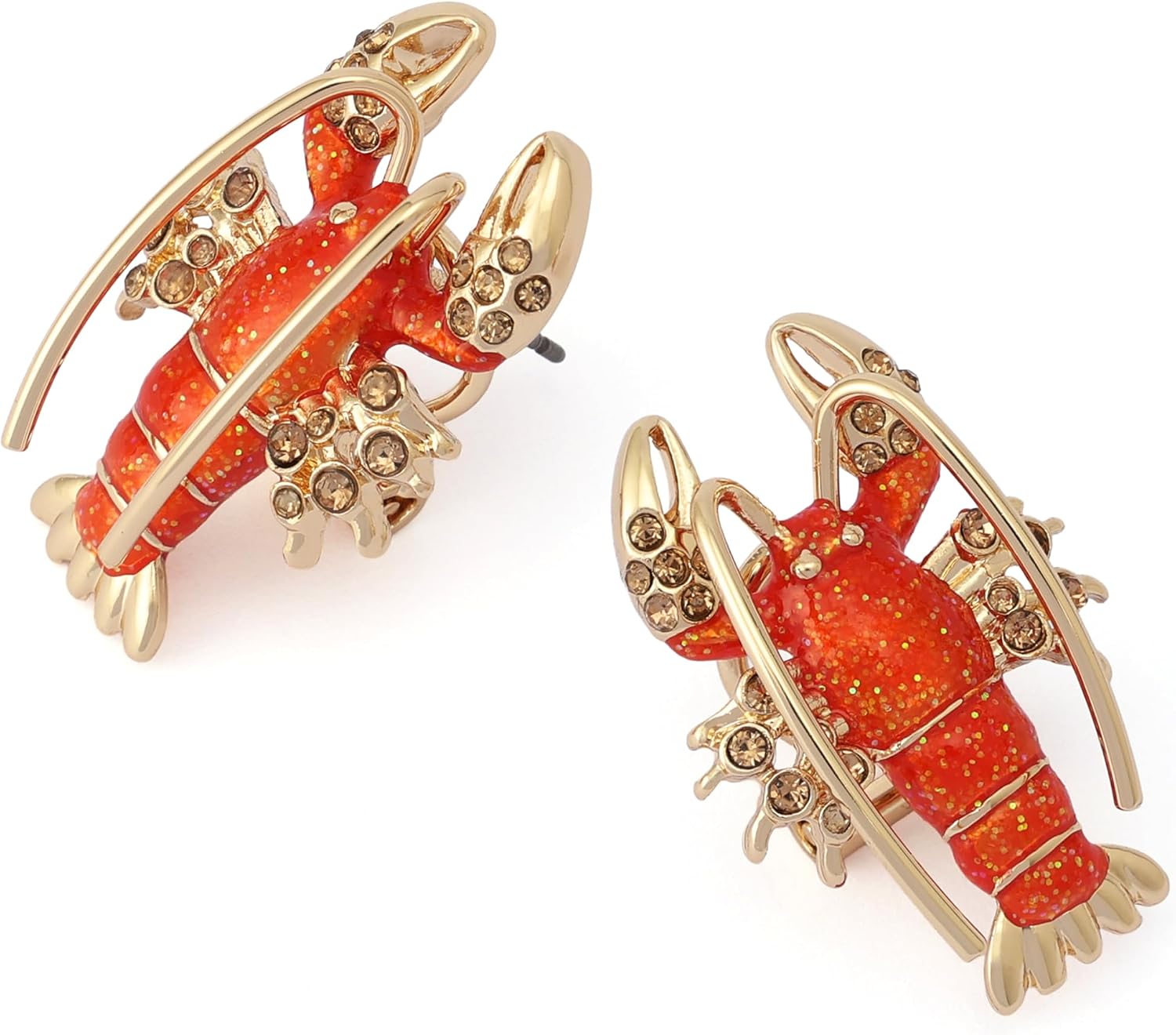 Detalle de Betsey Johnson Lobster Stud Earrings, 1