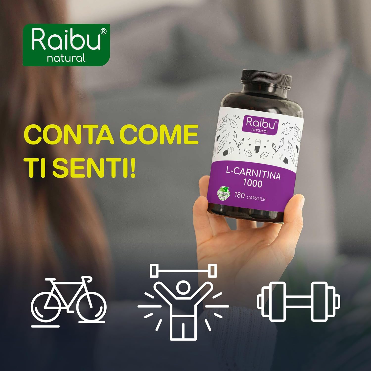 Thumbnail 4 de L Carnitina 1000 Integratore 180 Capsule