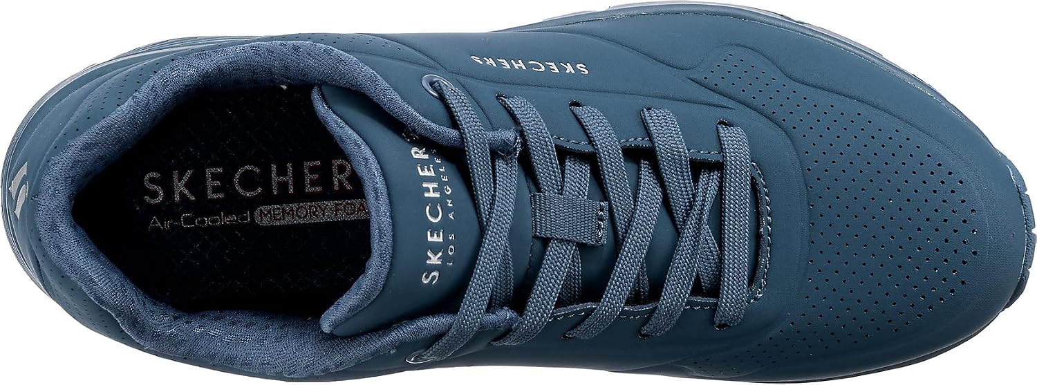 Thumbnail 5 de Skechers Damen Uno Stand On Air Trainers – Blau Durabuck/Mesh, Größe 41 EU