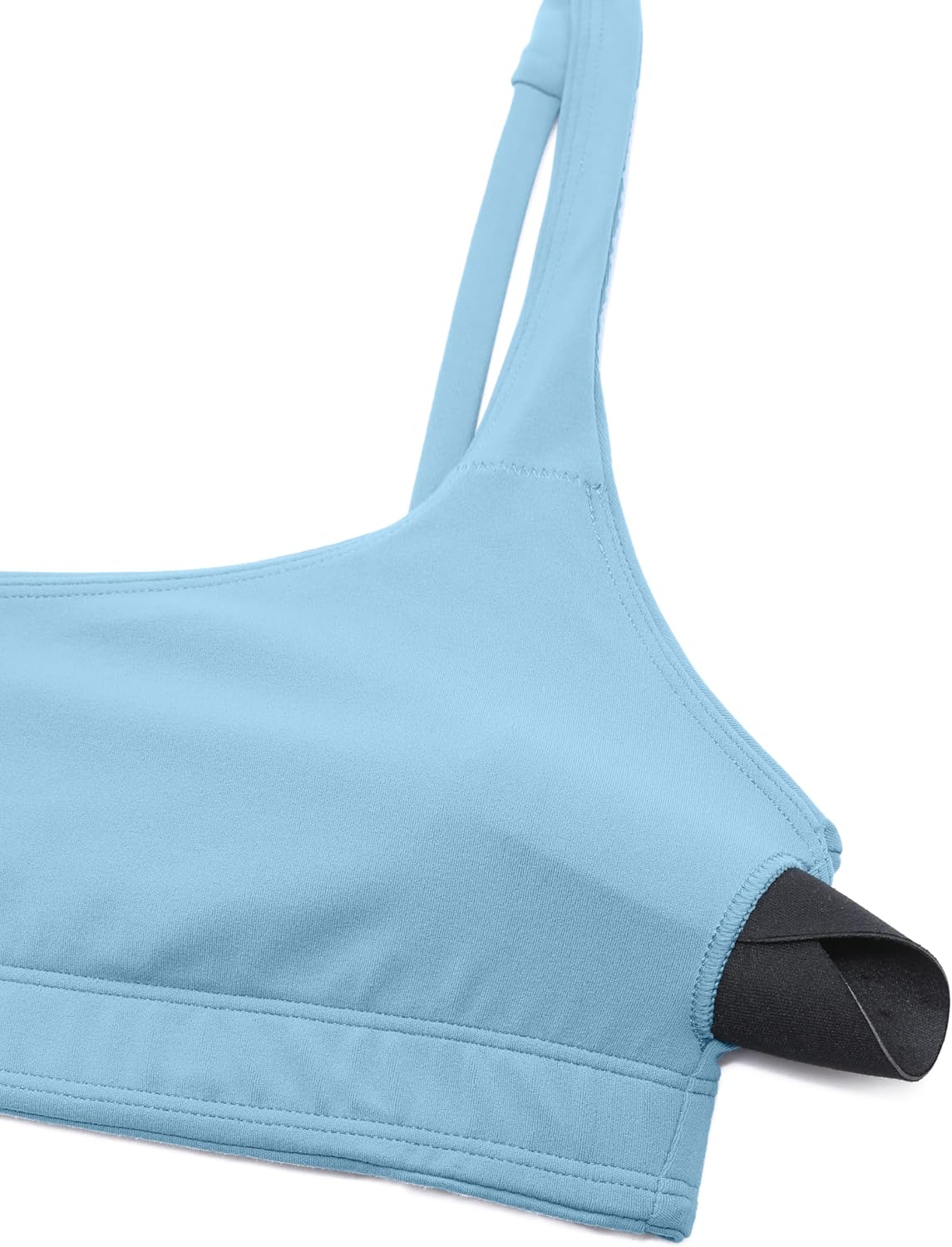 Detalle de CRZ YOGA Butterluxe : brassière de yoga pour femmes à bretelles fines et coussinets amovibles