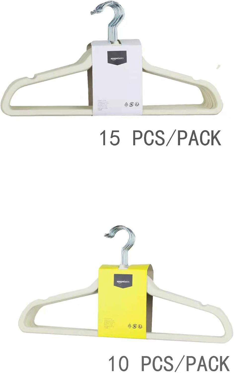 Detalle 2 de Amazon Basics wąskie wieszaki na ubrania, antypoślizgowe, 100 sztuk