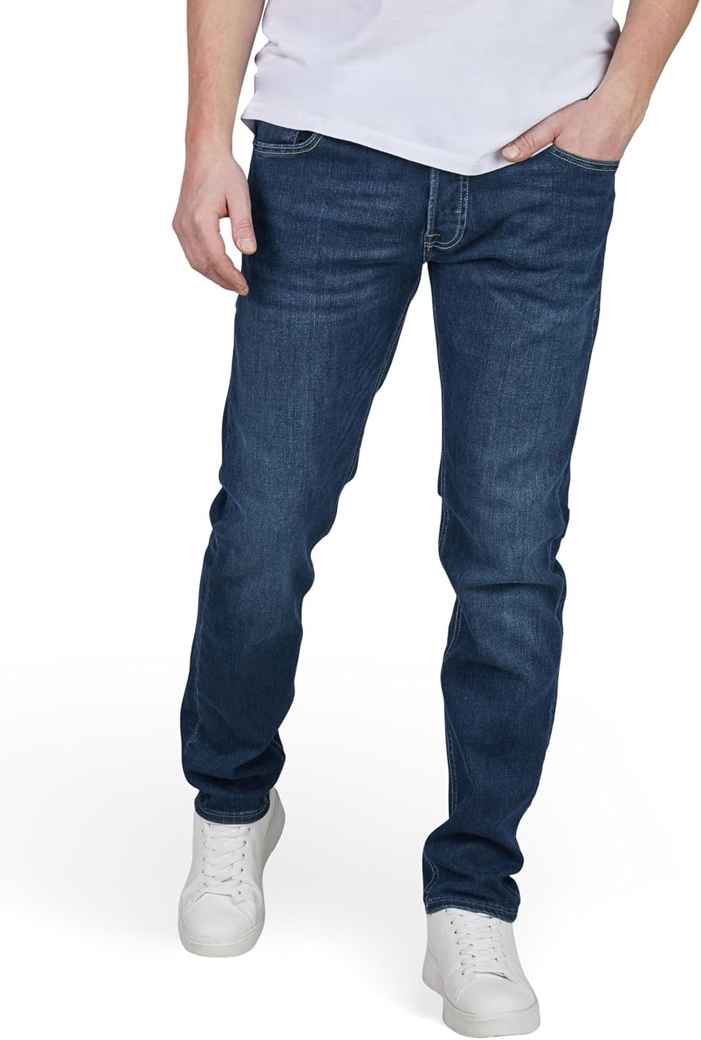 Thumbnail 4 de JACK & JONES Herren-Jeans Slim Fit Stretch JJIGLENN (Denim, Blau/Schwarz)