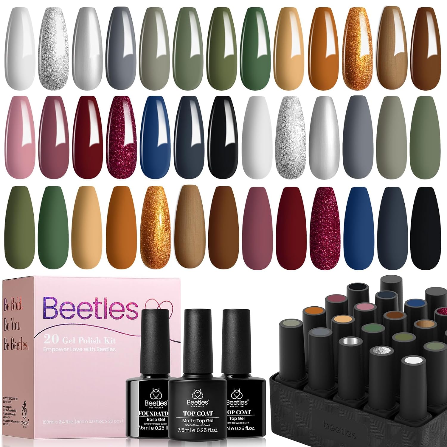 Thumbnail 6 de beetles Neon Gel Nail Polish Set (20 Colors) with Base & Top Coats