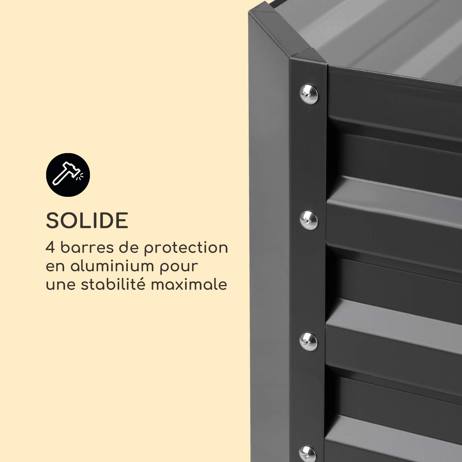 Detalle 1 de Blumfeldt GDMB4-High-200*90-AN Raised Bed, 1,800L Weather-Resistant Steel