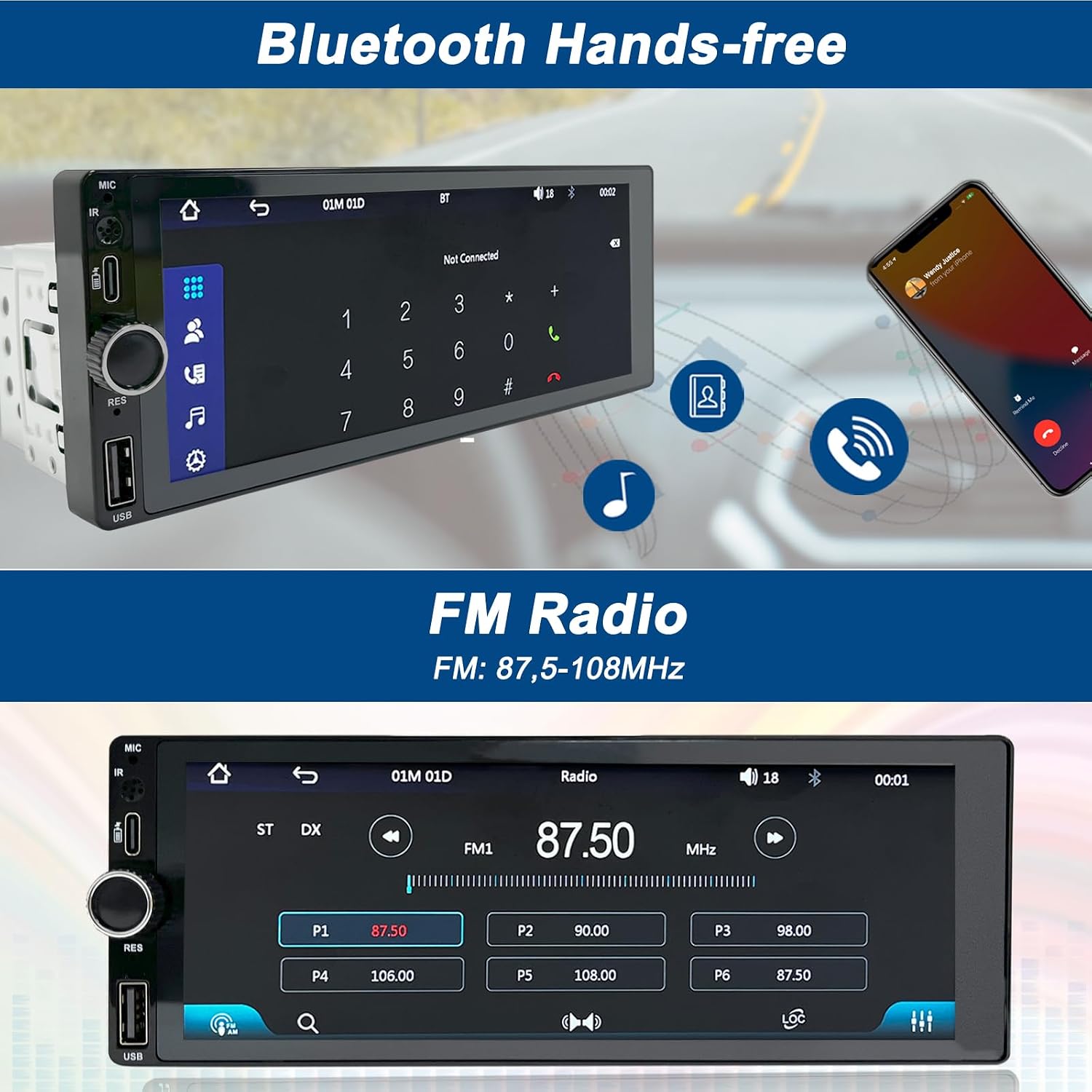Thumbnail 4 de Autoradio CarPlay 6,86 pouces