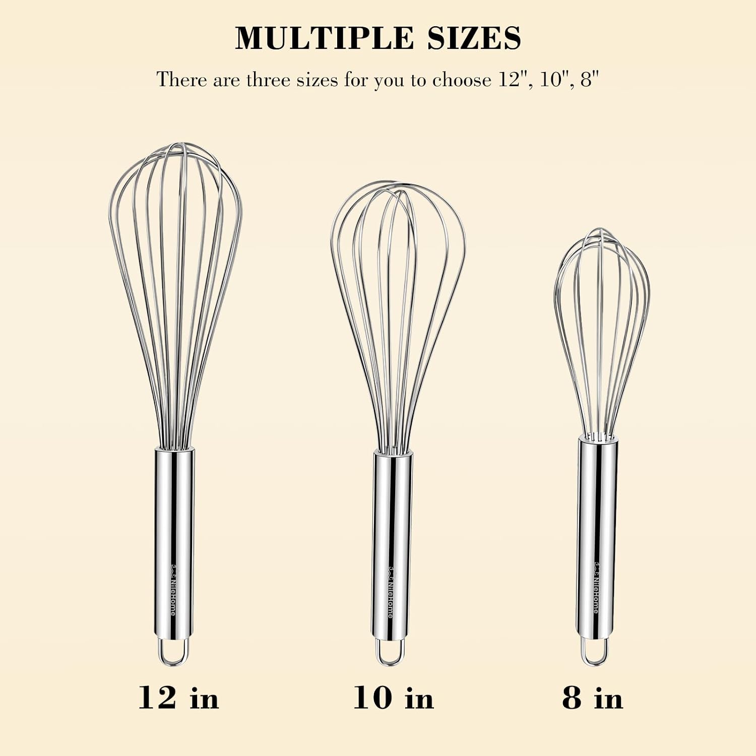 Thumbnail 1 de NileHome Whisk Set 8" 10" 12