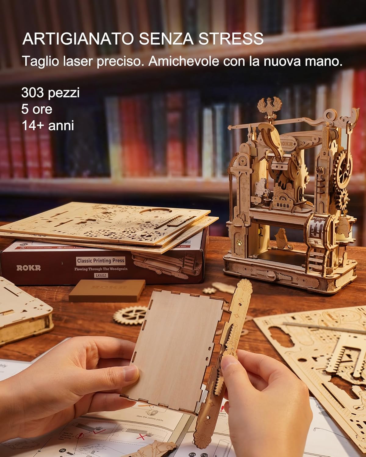Thumbnail 4 de ROKR LK602 Puzzle 3D in legno 303 pezzi 🧩