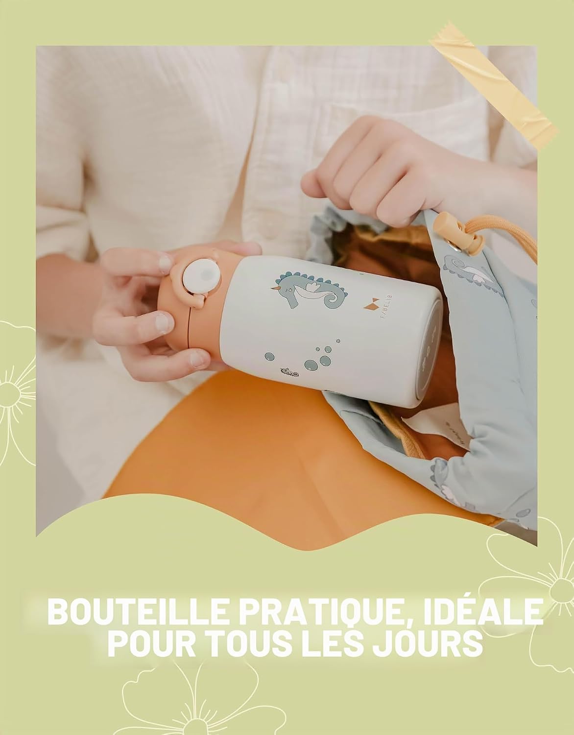 Thumbnail 3 de Fabelab Gourde Enfant 320 ml — Motif Planète, Acier Inox Sans BPA, Anti-Fuite